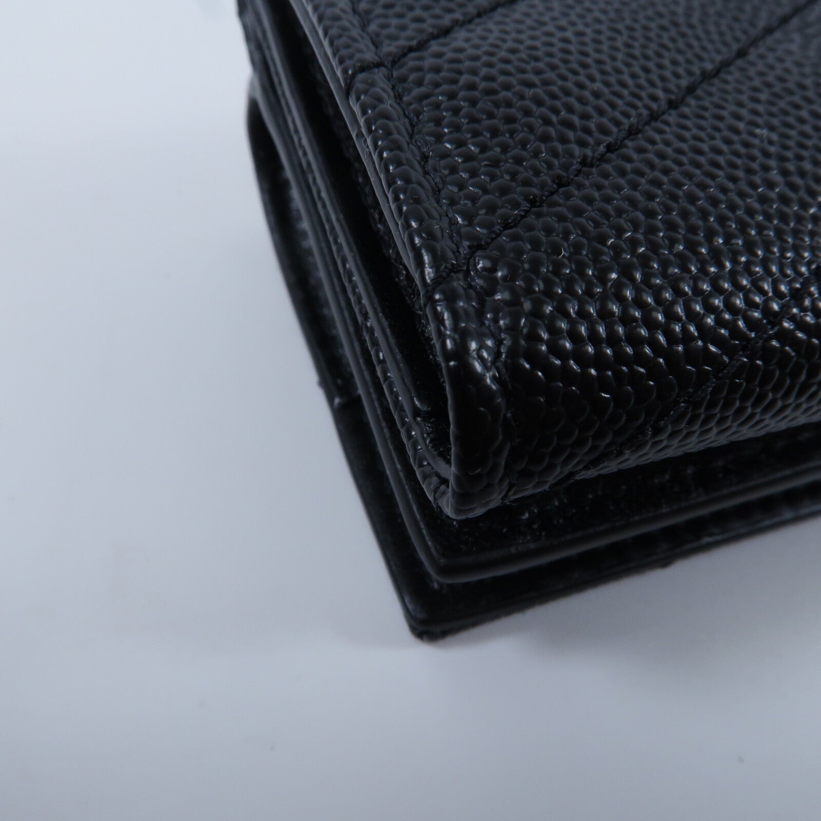 SAINT LAURENT 牛皮皮革Cassandre Matelasse Origami Tiny Wallet銀包