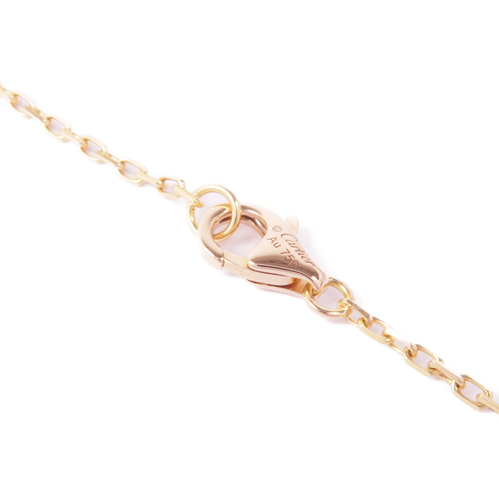 CARTIER 18K玫瑰金Love Necklace Paved鑽石項鍊