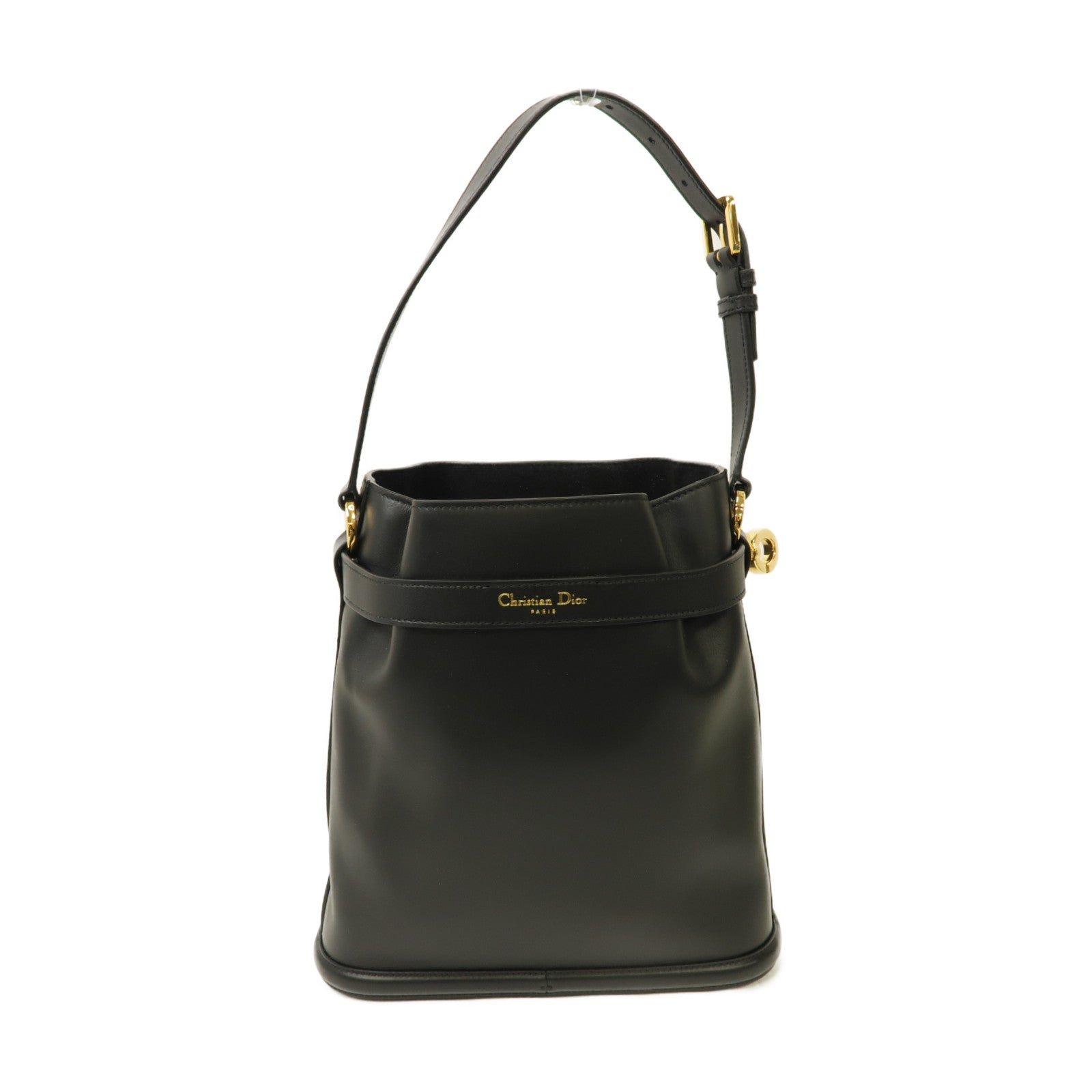 Dior 牛皮皮革2way Shoulder Bag金扣手挽肩背兩用袋黑色