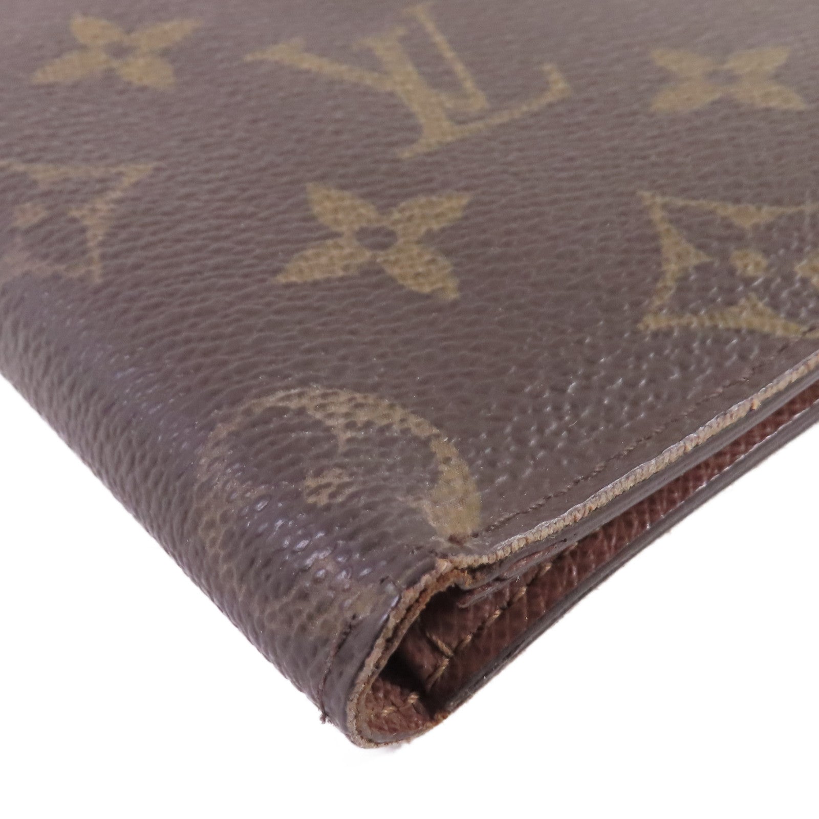 LOUIS VUITTON Monogram Porte Billet 6 Carte Credit Wallet短錢包啡色