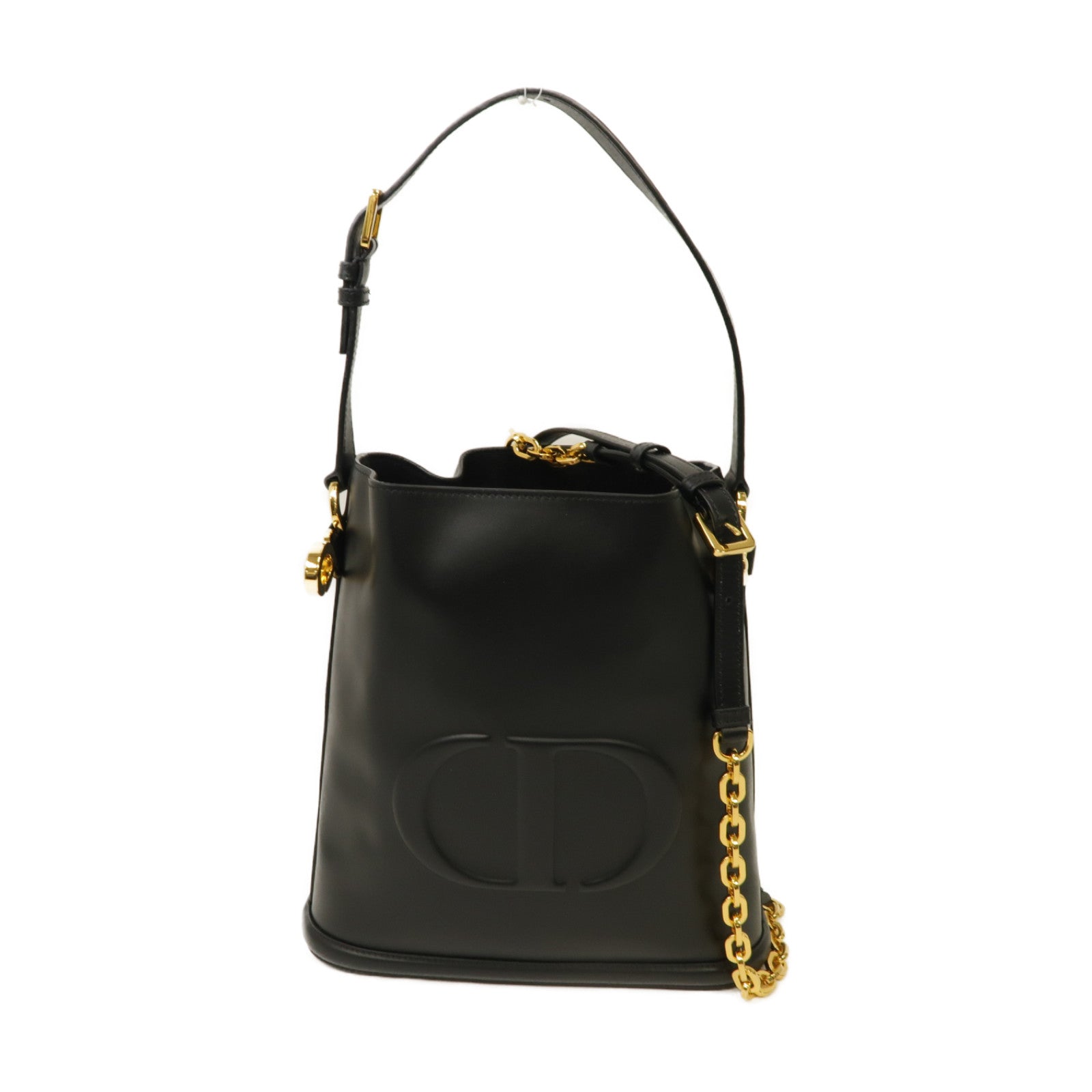 Dior 牛皮皮革2way Shoulder Bag金扣手挽肩背兩用袋黑色