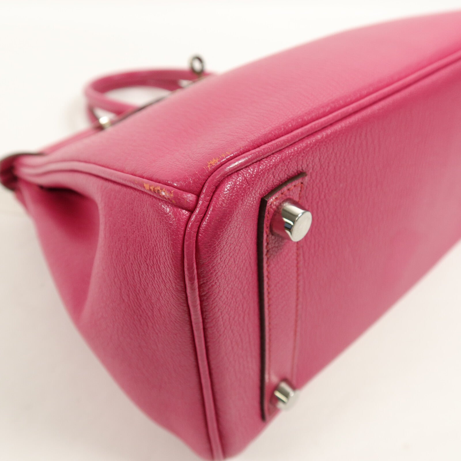 HERMES Chevre皮革Birkin 25手挽袋Rose Pourpre
