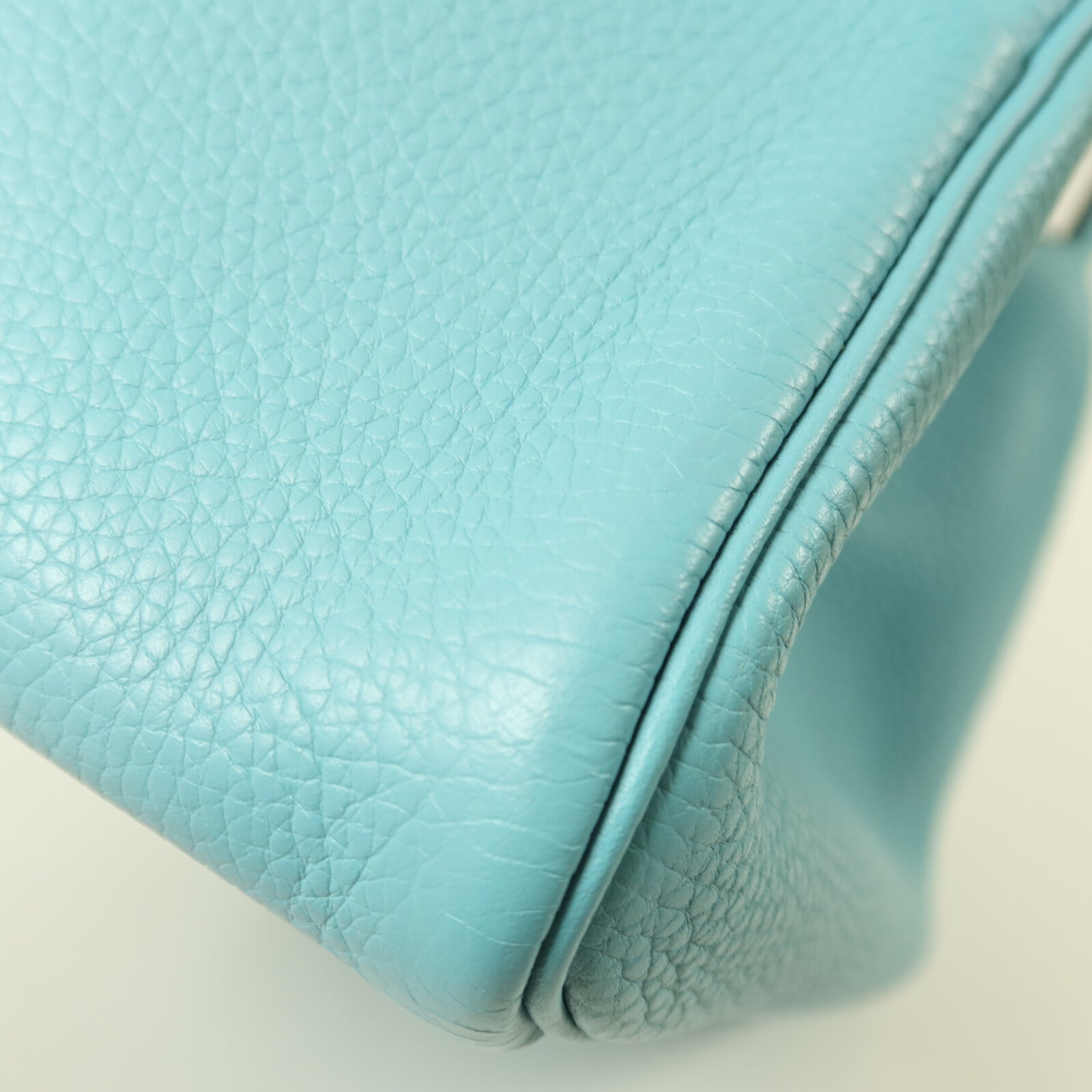 HERMES Clemence皮革Lindy 26銀扣手挽肩背兩用袋Blue Atoll