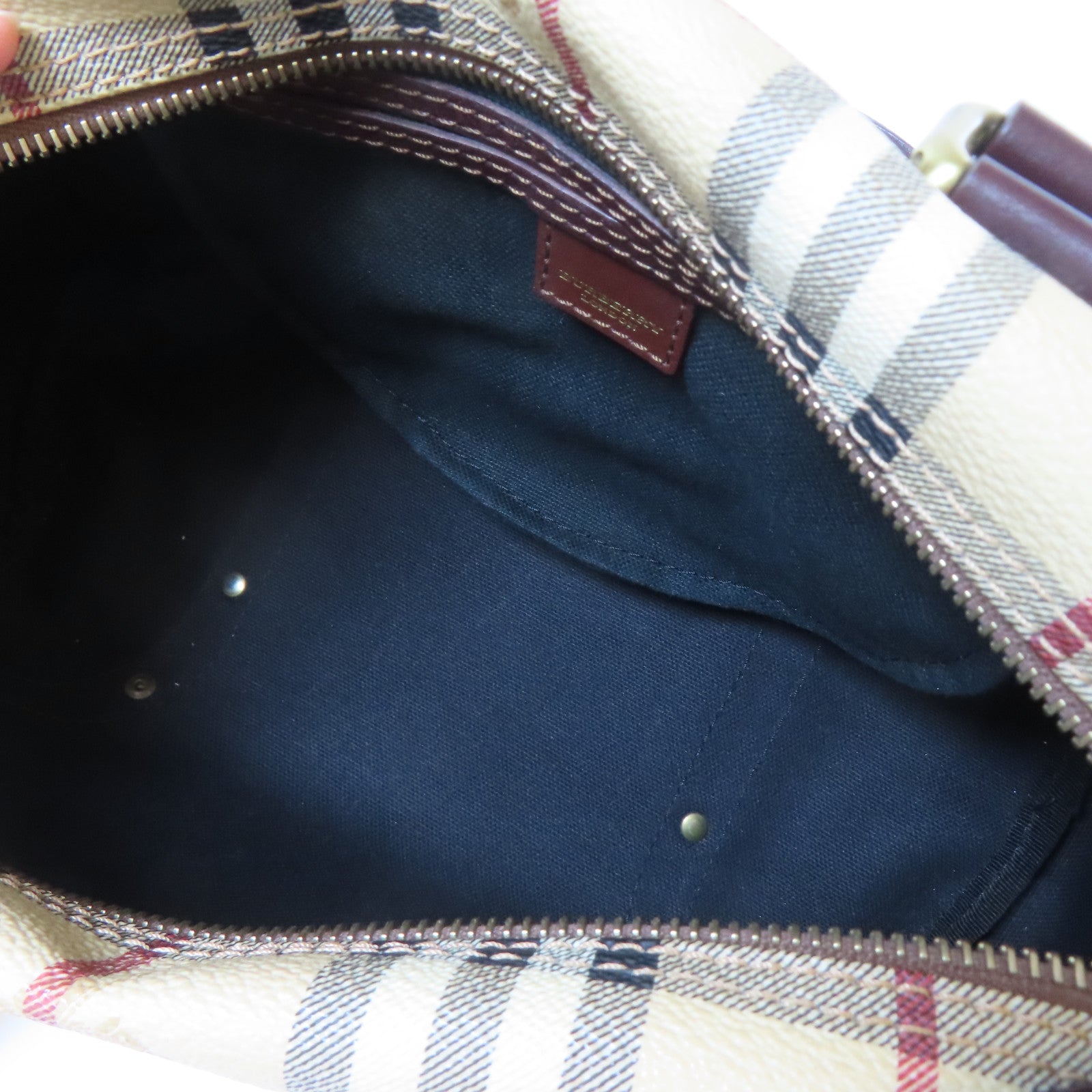 BURBERRY 塗層帆布Hand Bag金扣手挽袋米色
