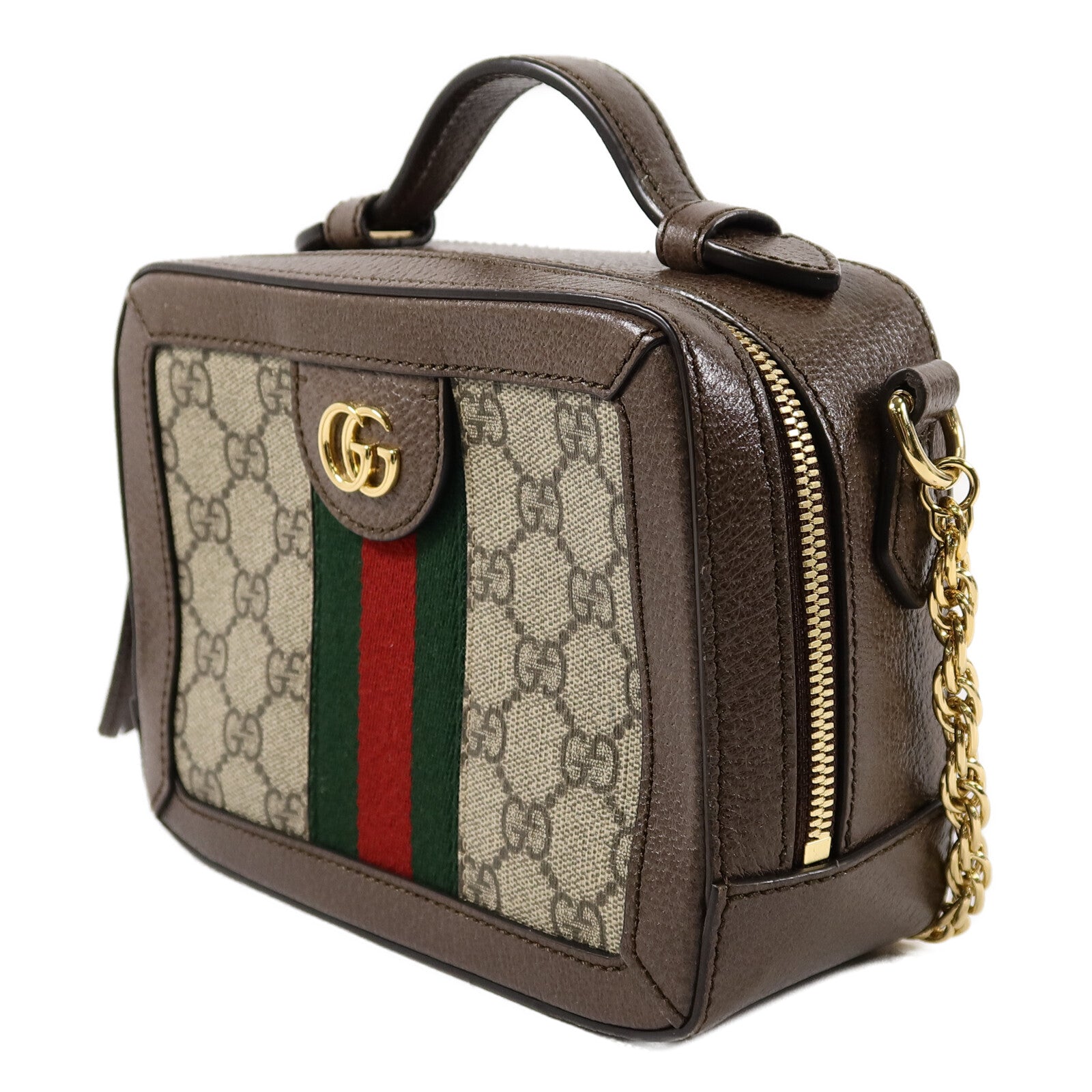 GUCCI 塗層帆布Ophidia GG Mini手挽肩背兩用袋