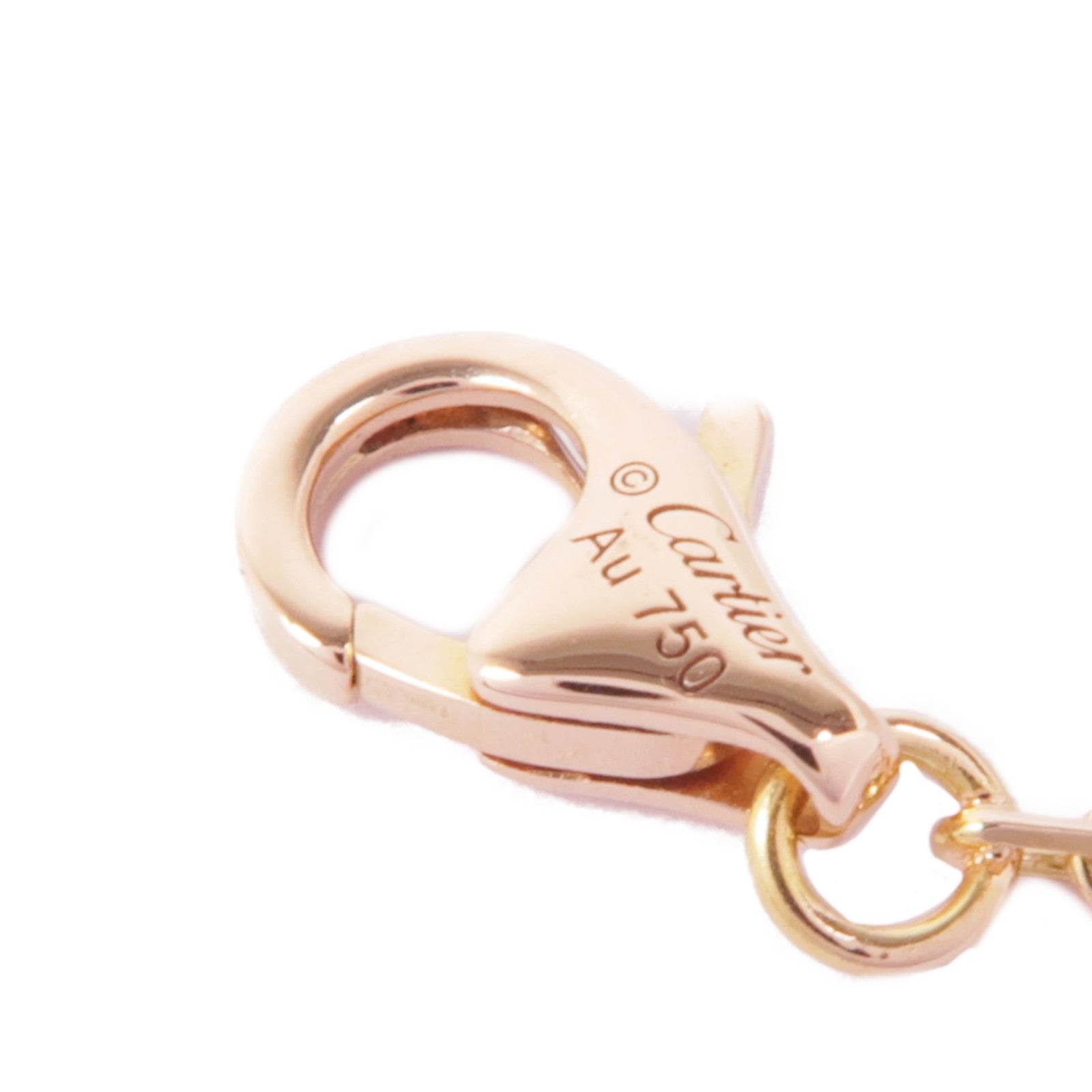 CARTIER 18K玫瑰金Love Necklace Paved鑽石項鍊