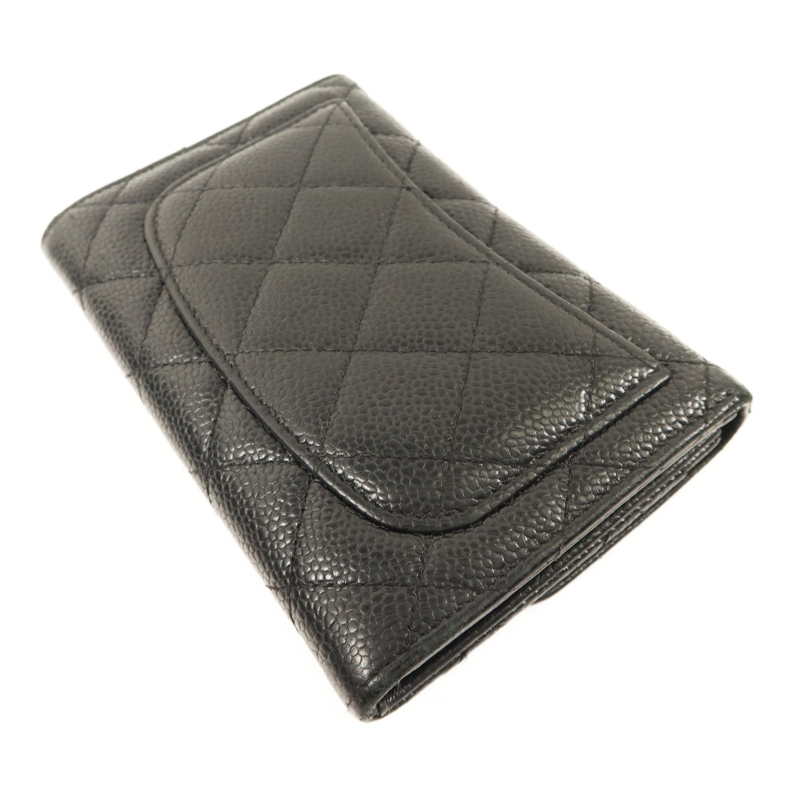 CHANEL 牛皮皮革Wallet銀扣錢包