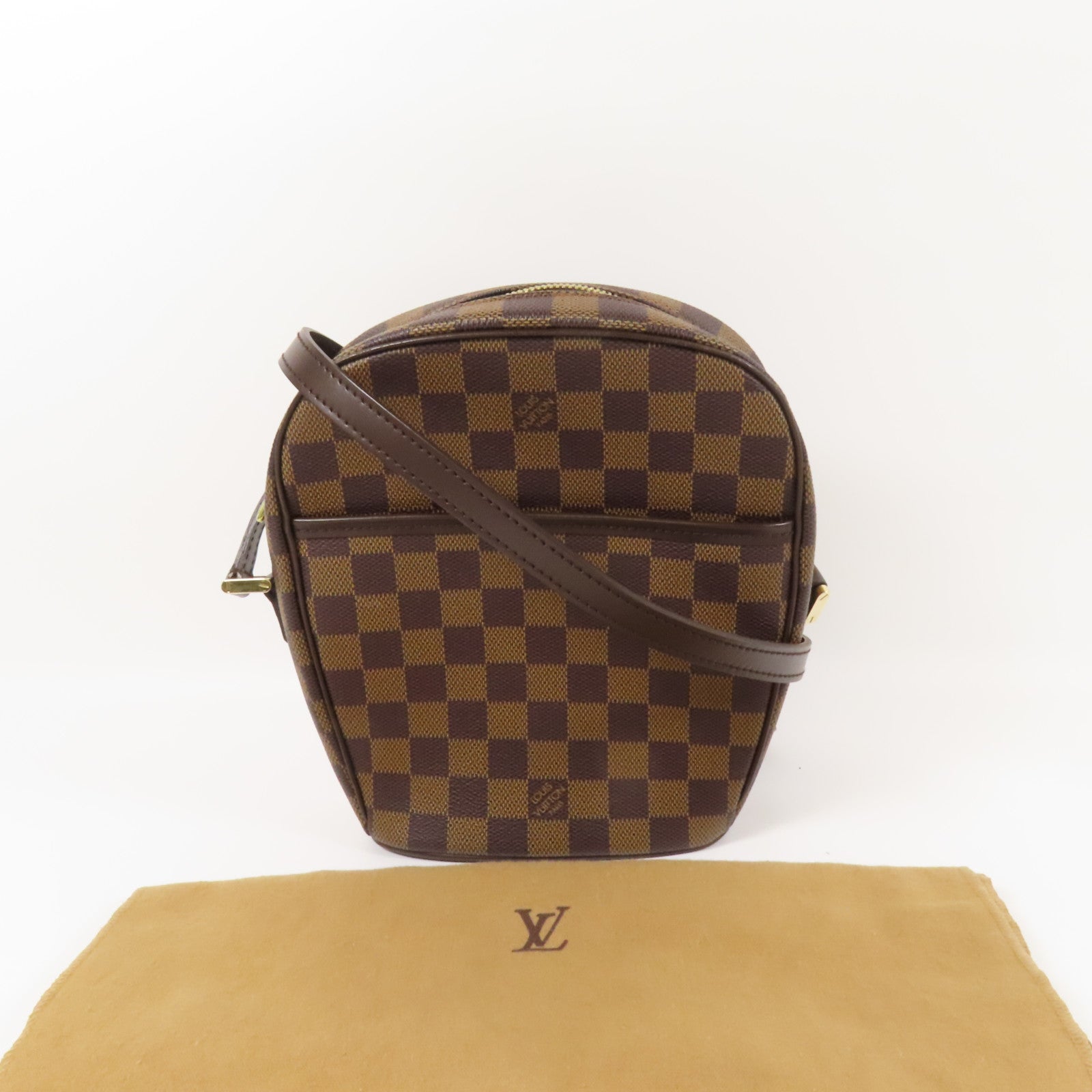 LOUIS VUITTON Damier Ipanema PM金扣肩背袋