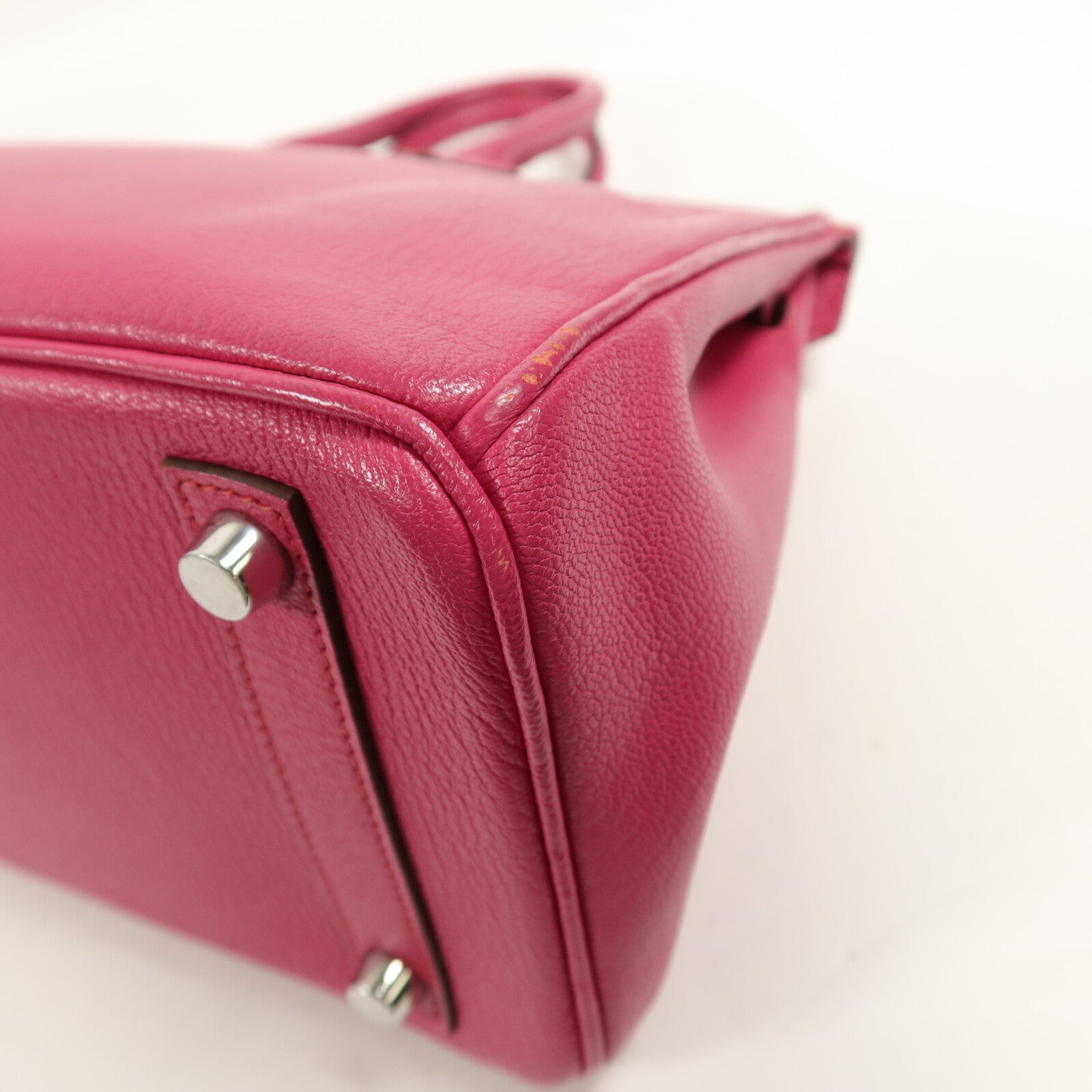 HERMES Chevre皮革Birkin 25手挽袋Rose Pourpre