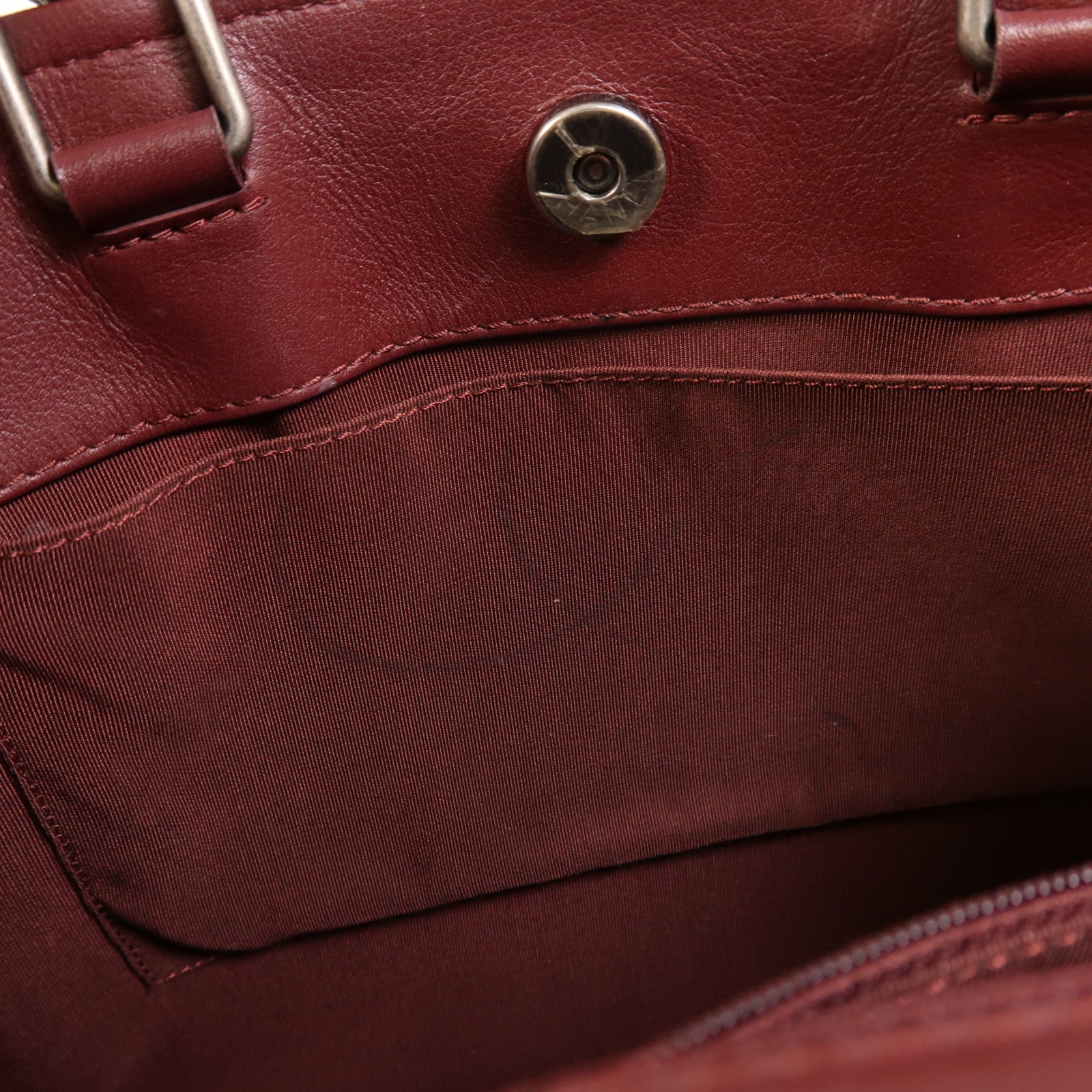 CHANEL 牛皮皮革2 Way Shoulder銀扣手挽肩背兩用袋