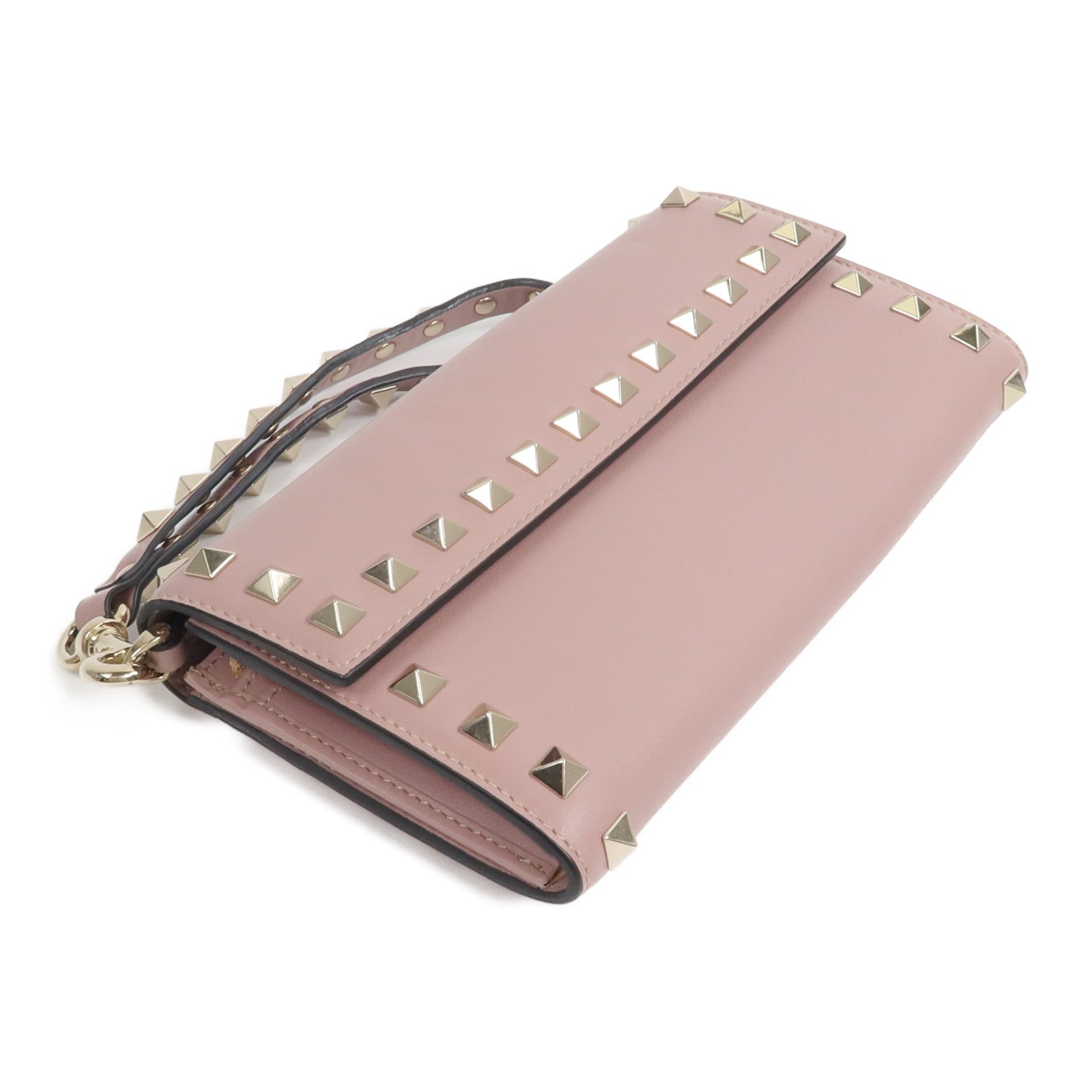 Valentino 牛皮皮革Rockstud Wristlet Wallet長錢包