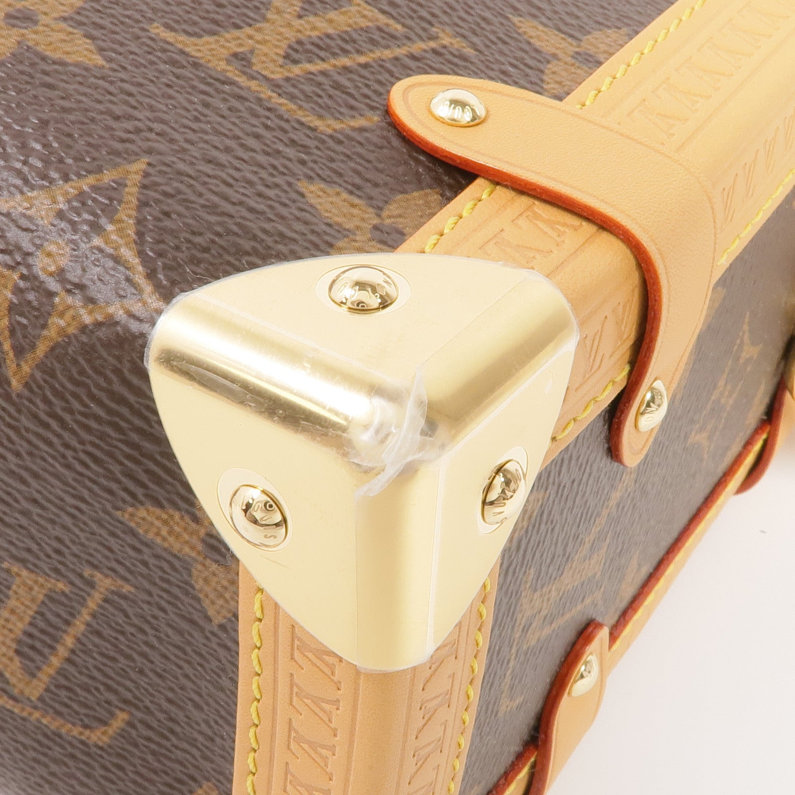 LOUIS VUITTON Monogram Side Trunk金扣手挽肩背兩用袋