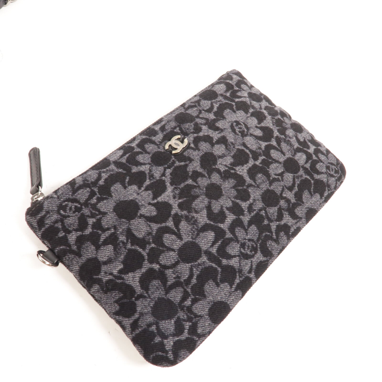 CHANEL 牛仔布Chanel 22 Small鏈帶肩背袋