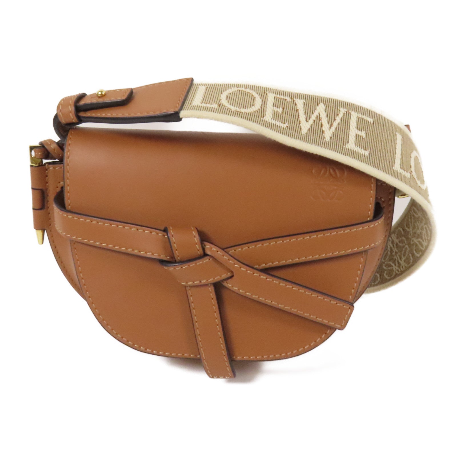 LOEWE 牛皮皮革Mini Gate金扣肩背袋