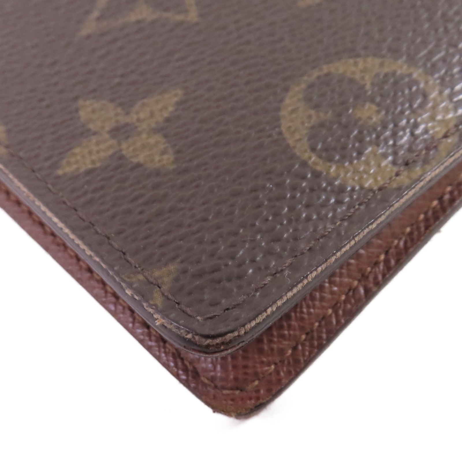 LOUIS VUITTON Monogram Porte Billet 6 Carte Credit Wallet短錢包啡色
