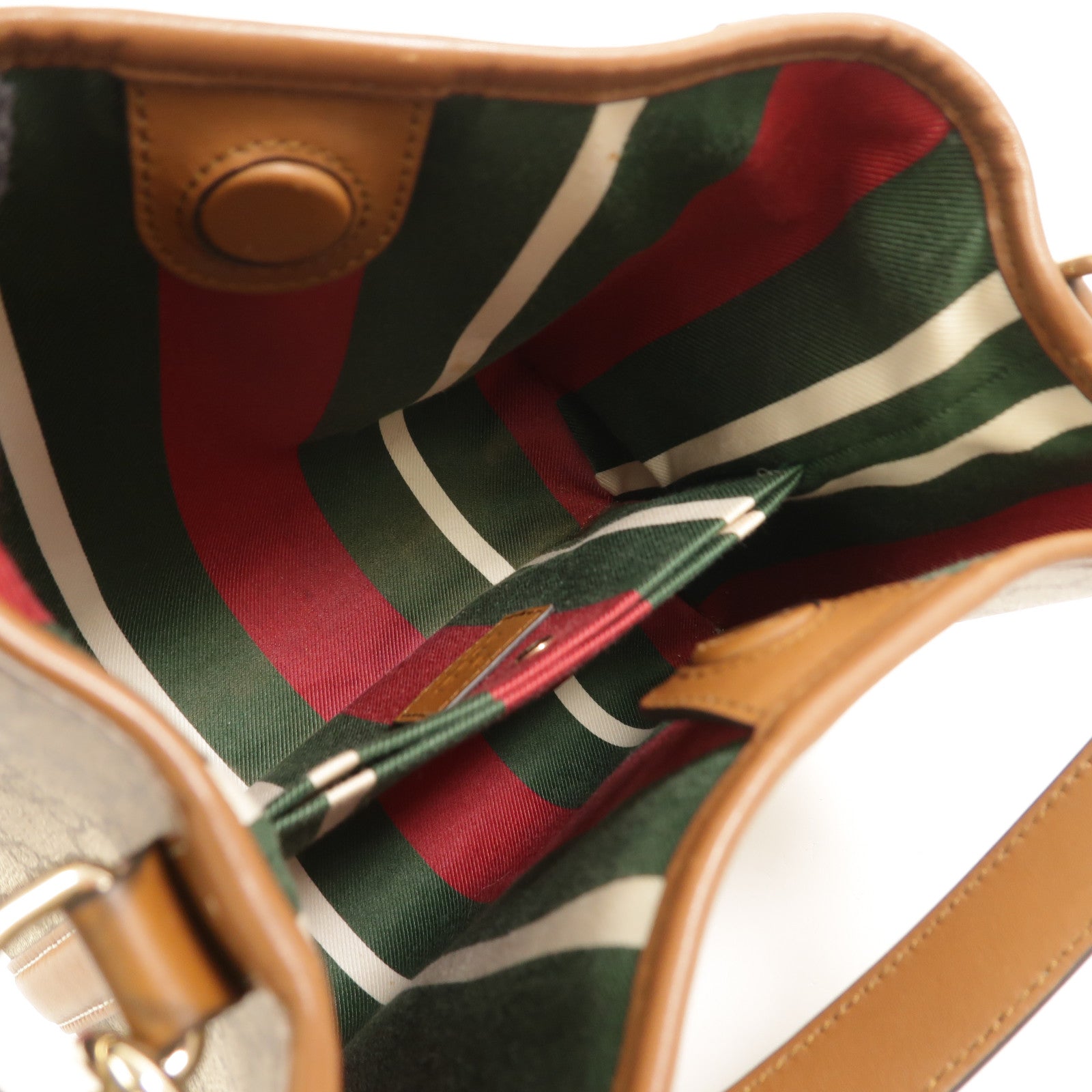 GUCCI 帆布GG Emblem Small Bucket手挽肩背兩用袋
