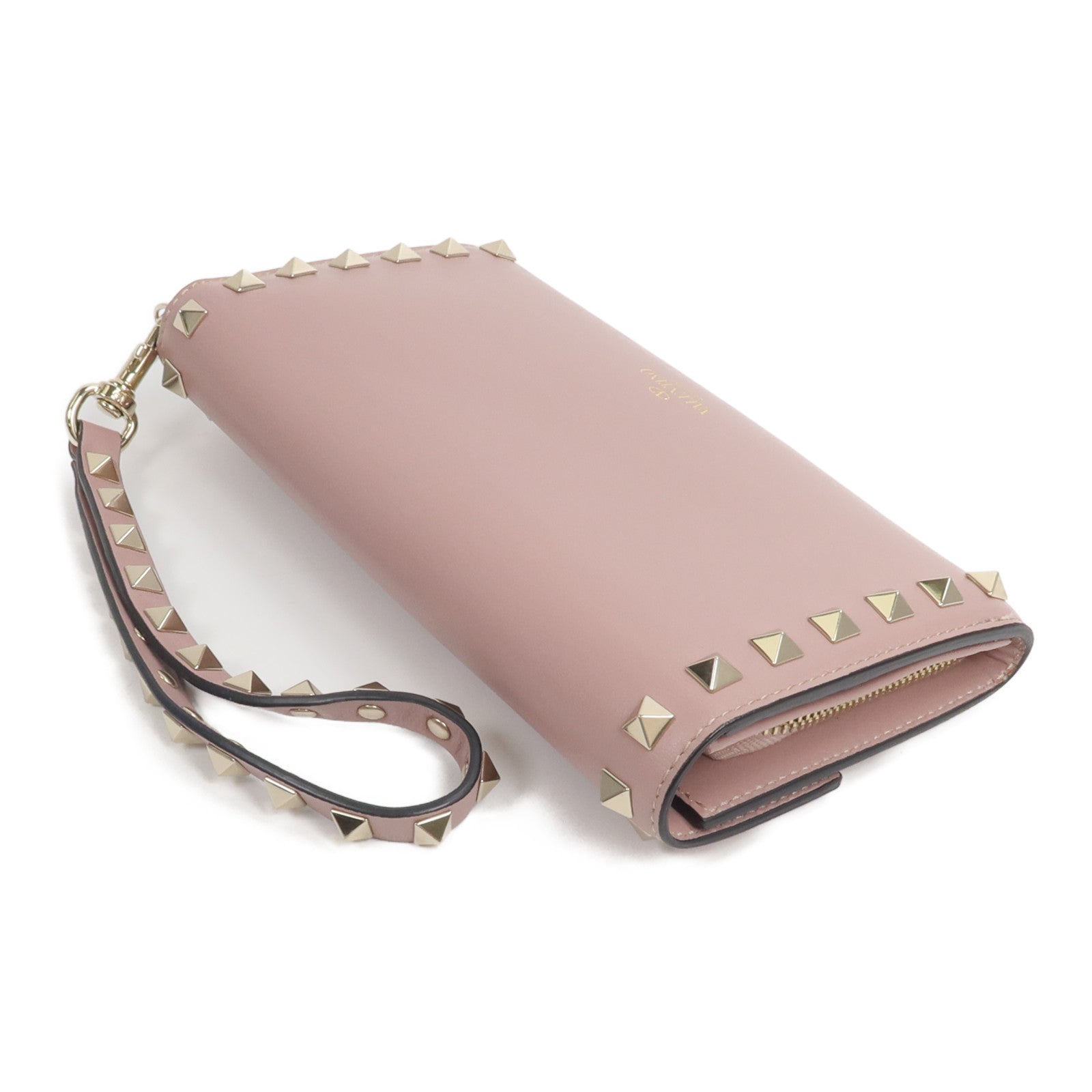 Valentino 牛皮皮革Rockstud Wristlet Wallet長錢包