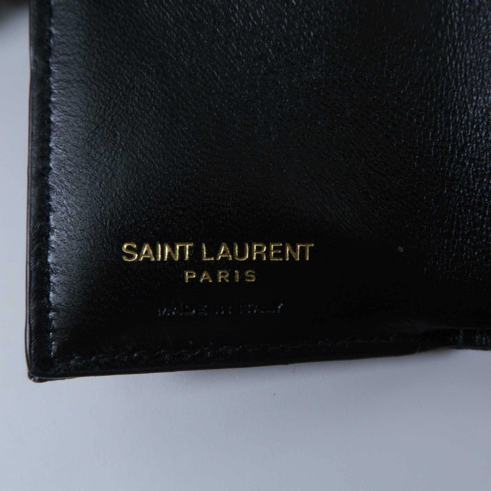 SAINT LAURENT 牛皮皮革Cassandre Matelasse Origami Tiny Wallet銀包