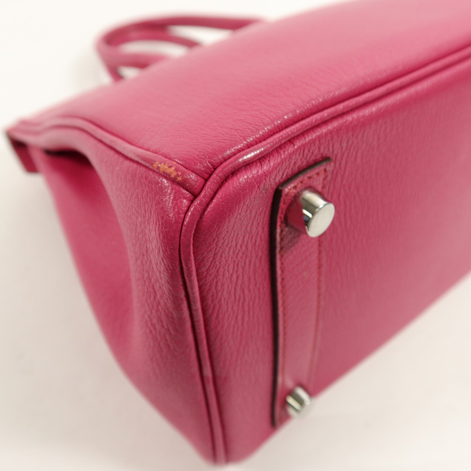 HERMES Chevre皮革Birkin 25手挽袋Rose Pourpre