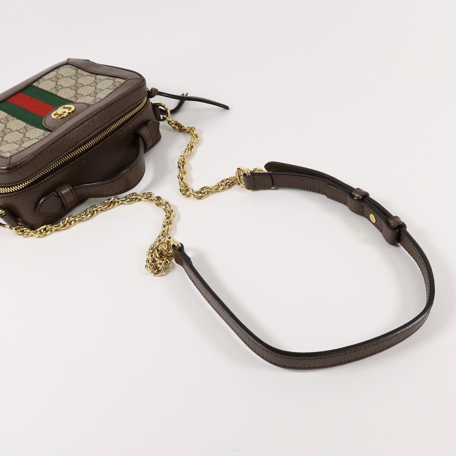 GUCCI 塗層帆布Ophidia GG Mini手挽肩背兩用袋