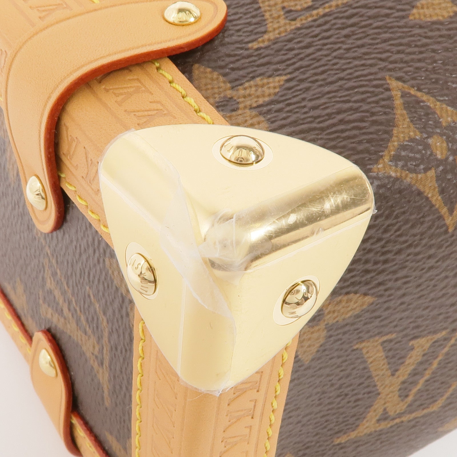 LOUIS VUITTON Monogram Side Trunk金扣手挽肩背兩用袋