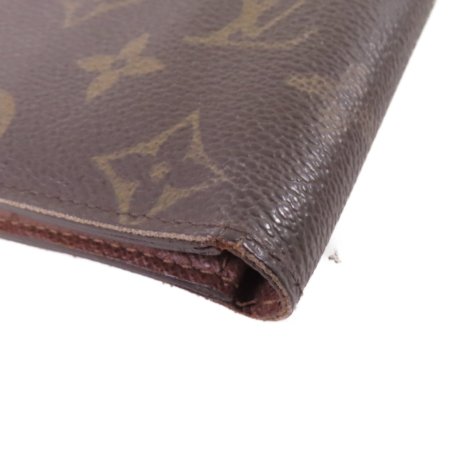LOUIS VUITTON Monogram Porte Billet 6 Carte Credit Wallet短錢包啡色