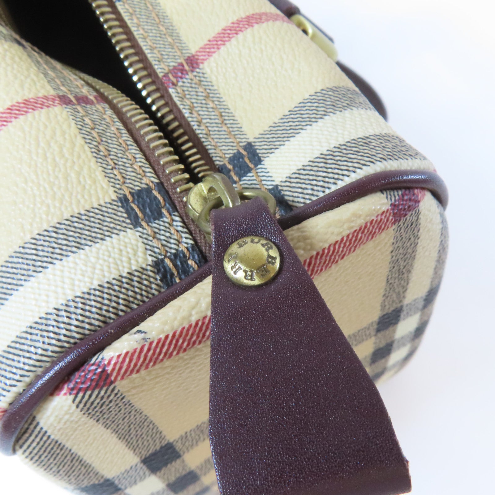 BURBERRY 塗層帆布Hand Bag金扣手挽袋米色