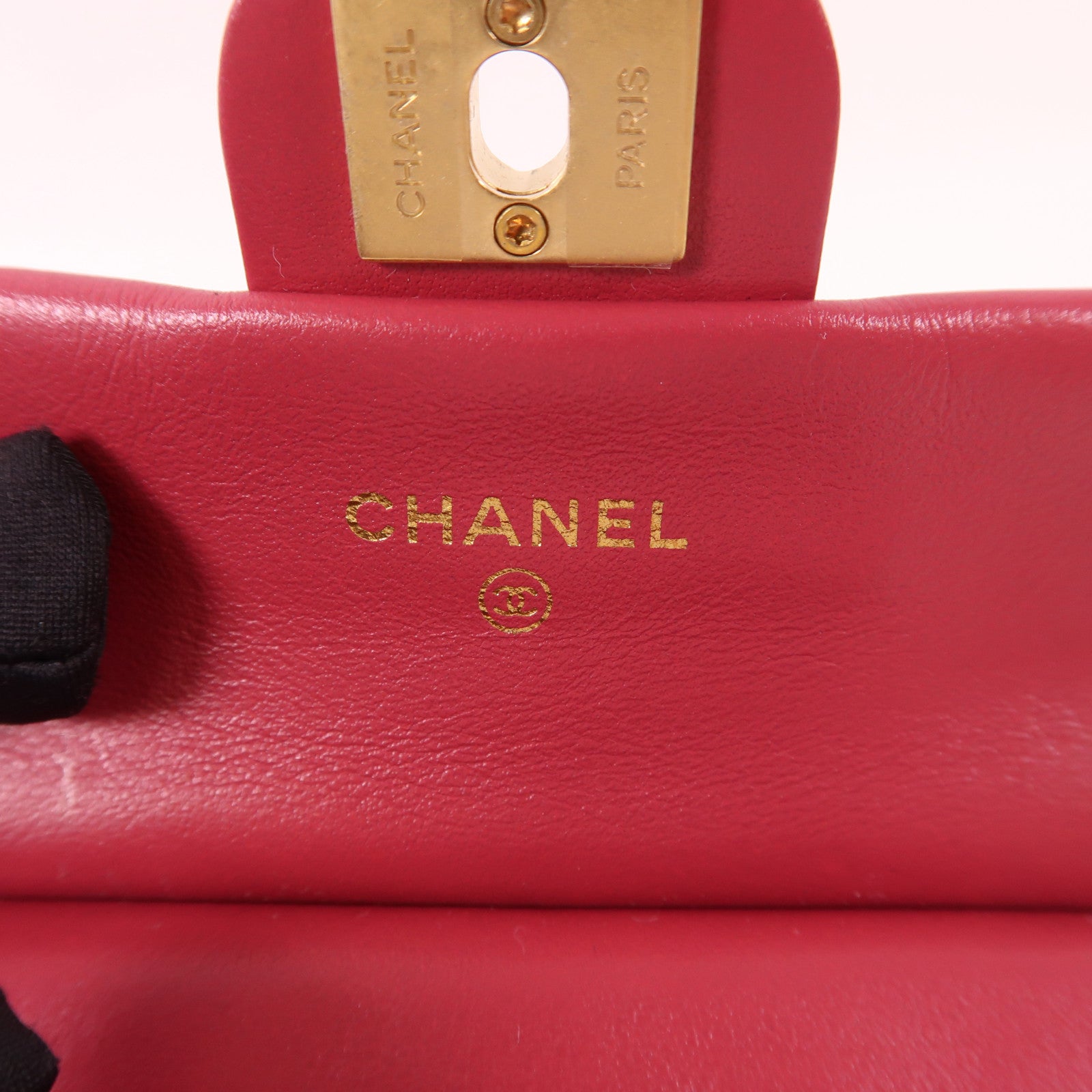 CHANEL 羊皮皮革Mini Top Handle金扣手挽肩背兩用袋