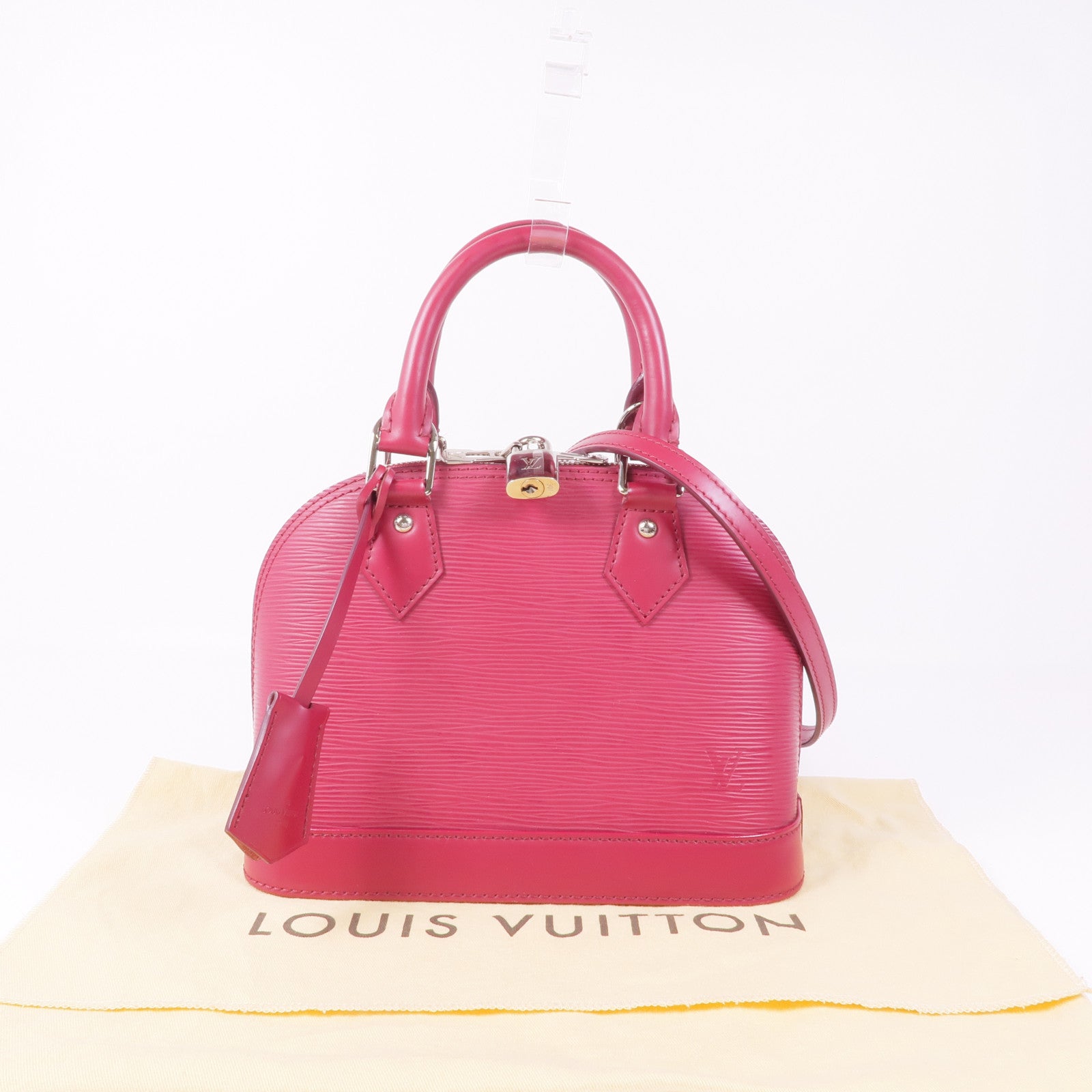 LOUIS VUITTON Epi Alma BB銀扣手挽肩背兩用袋