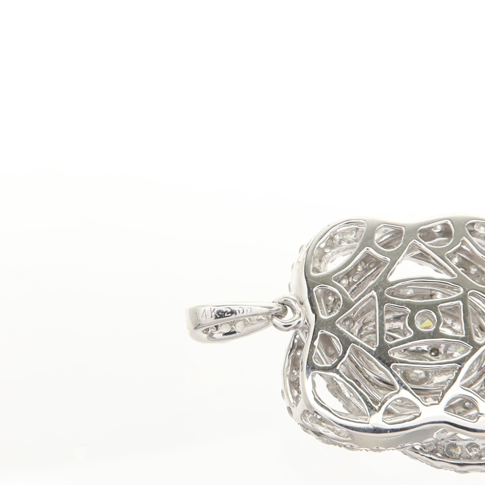 JEWELRY 18K白金Diamond Pendant Top鑽石吊墜