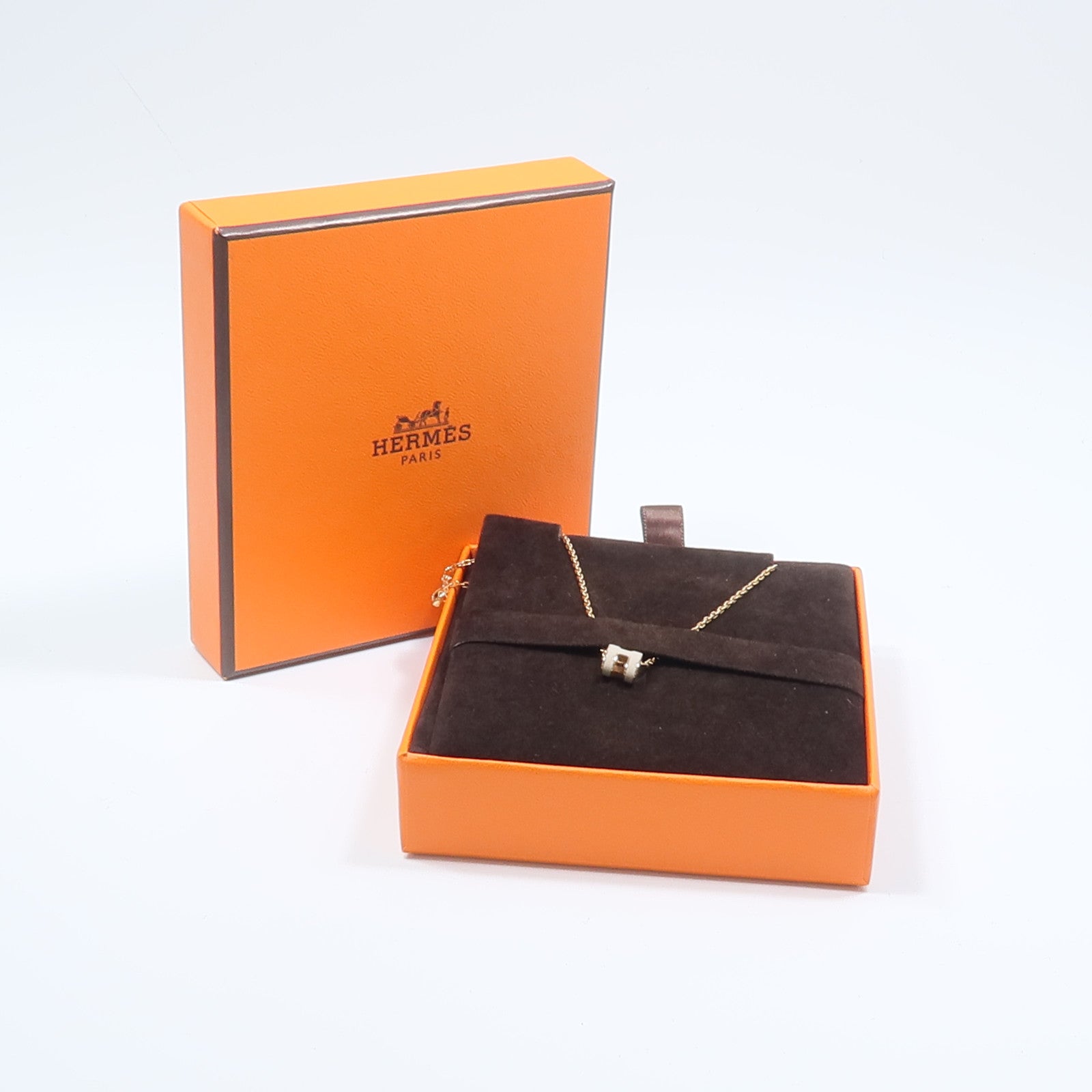 HERMES 金屬/琺瑯Mini Pop H Necklace項鍊