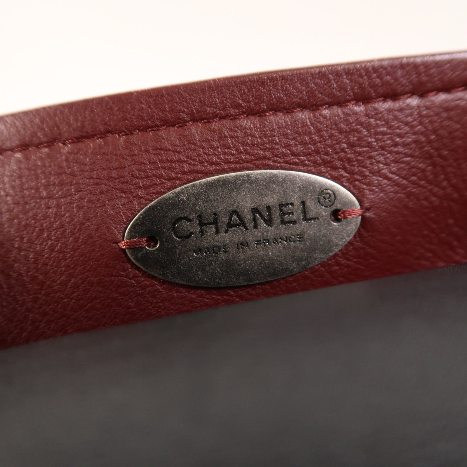 CHANEL 牛皮皮革2 Way Shoulder銀扣手挽肩背兩用袋