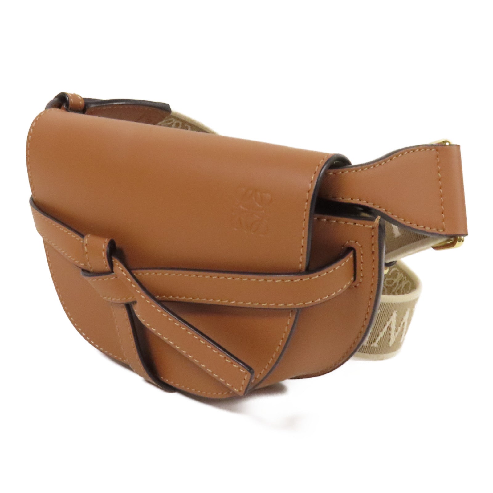 LOEWE 牛皮皮革Mini Gate金扣肩背袋