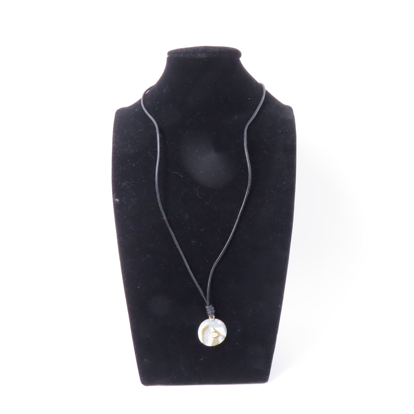 Chloe 石頭/皮革Stone Necklace項鍊灰色/米色/黑色
