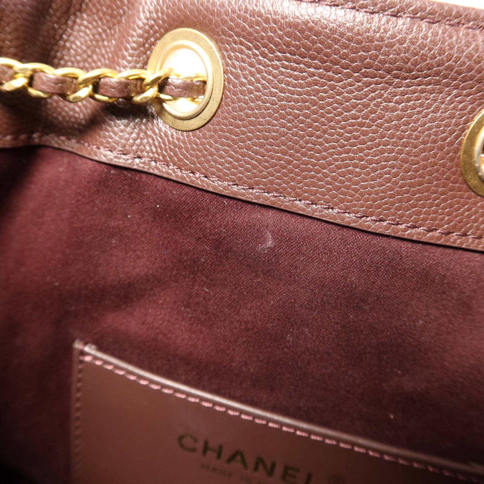 CHANEL 牛皮皮革Chanel 25 Small金扣鏈帶肩背袋