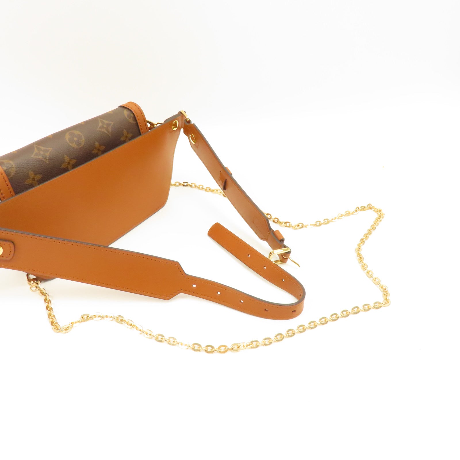 LOUIS VUITTON 【激減優惠】Monogram Dauphine金扣肩背袋啡色
