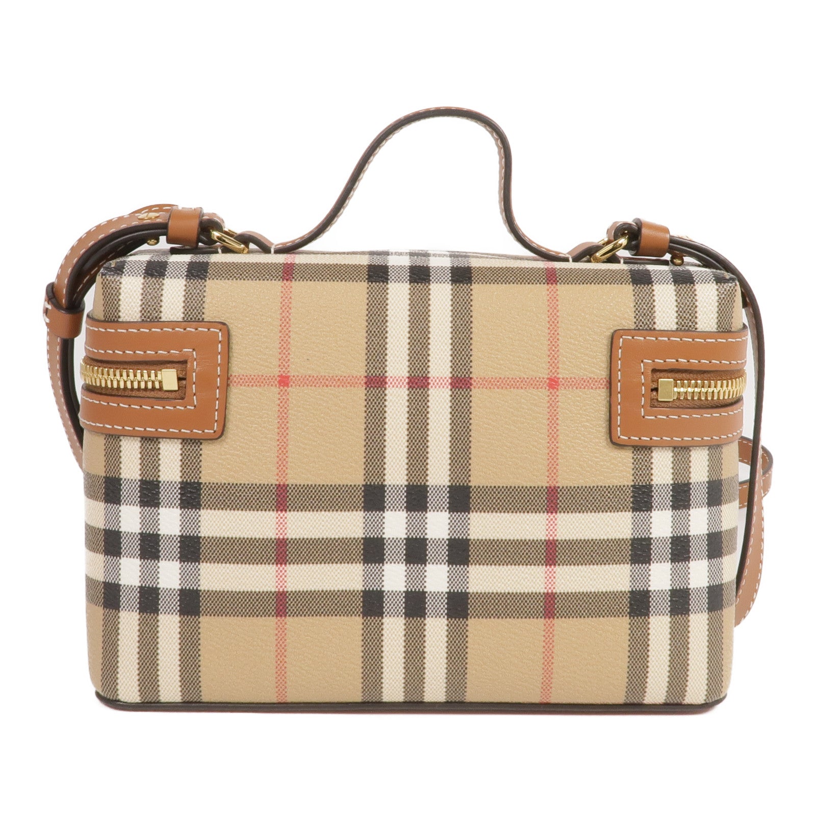 BURBERRY 塗層帆布Vanity 2way Shoulder Bag金扣手挽肩背兩用袋