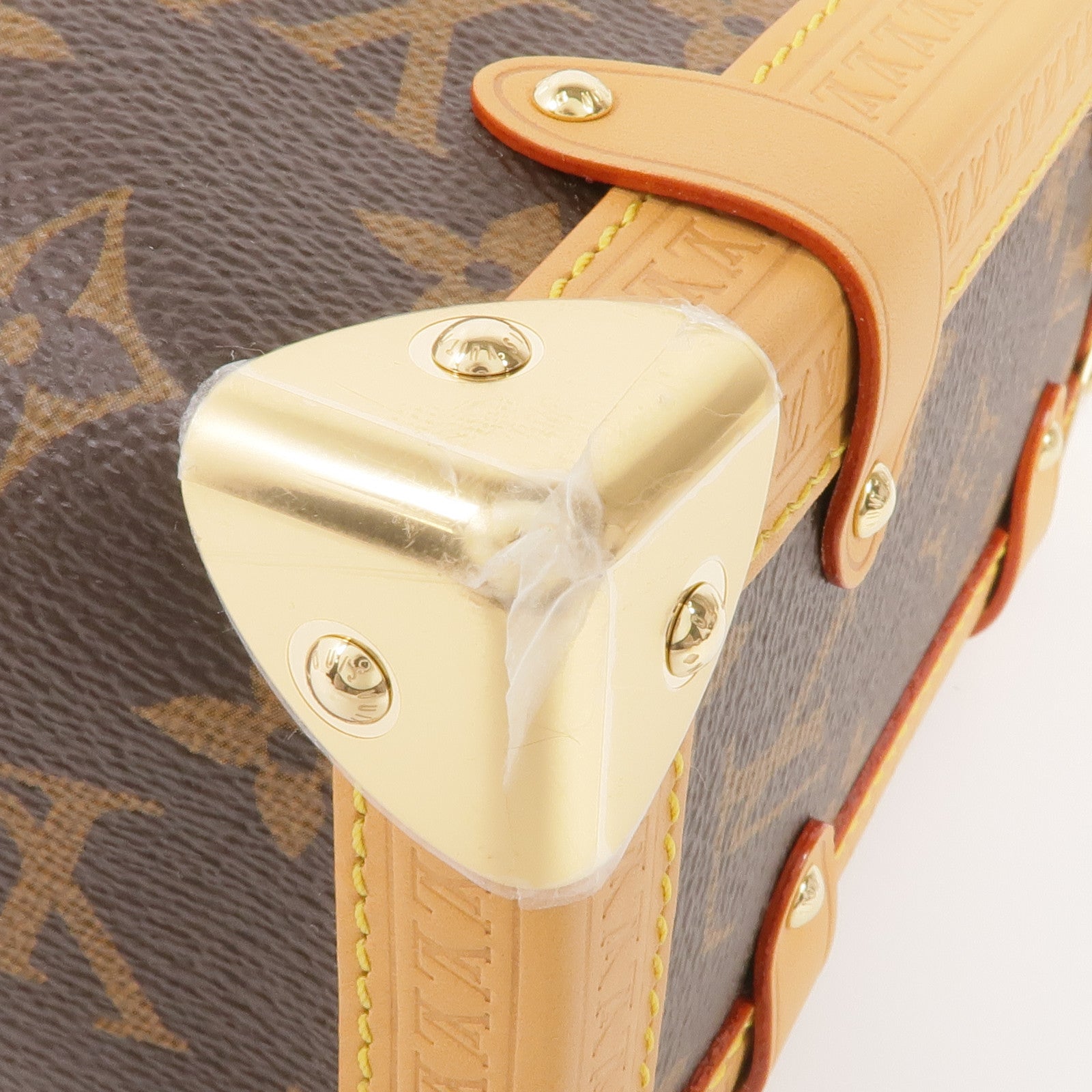 LOUIS VUITTON Monogram Side Trunk金扣手挽肩背兩用袋