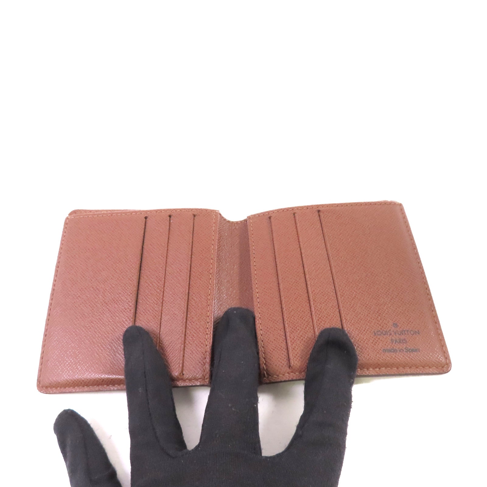 LOUIS VUITTON Monogram Porte Billet 6 Carte Credit Wallet短錢包啡色