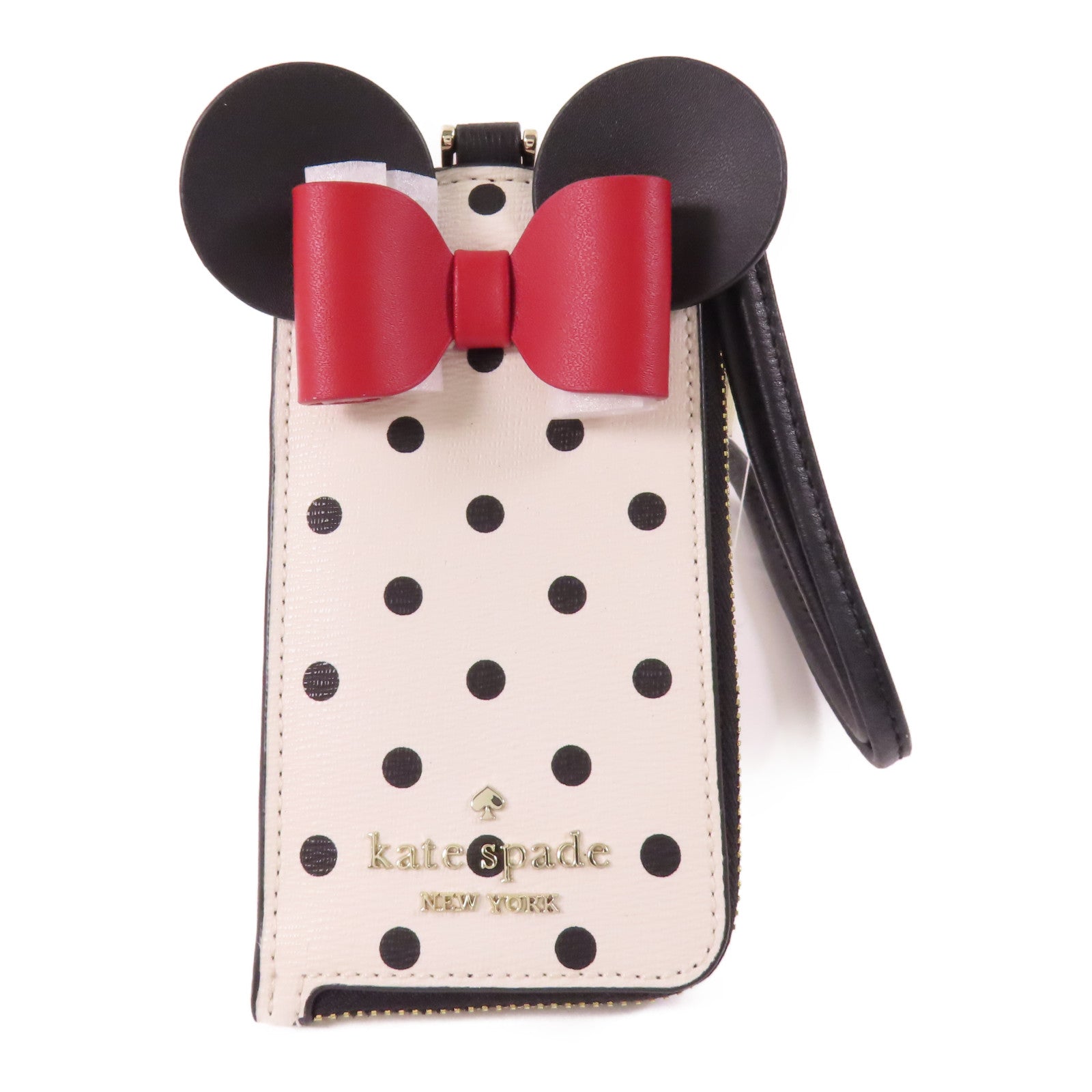 Kate Spade 牛皮皮革Card Case銀扣卡片套