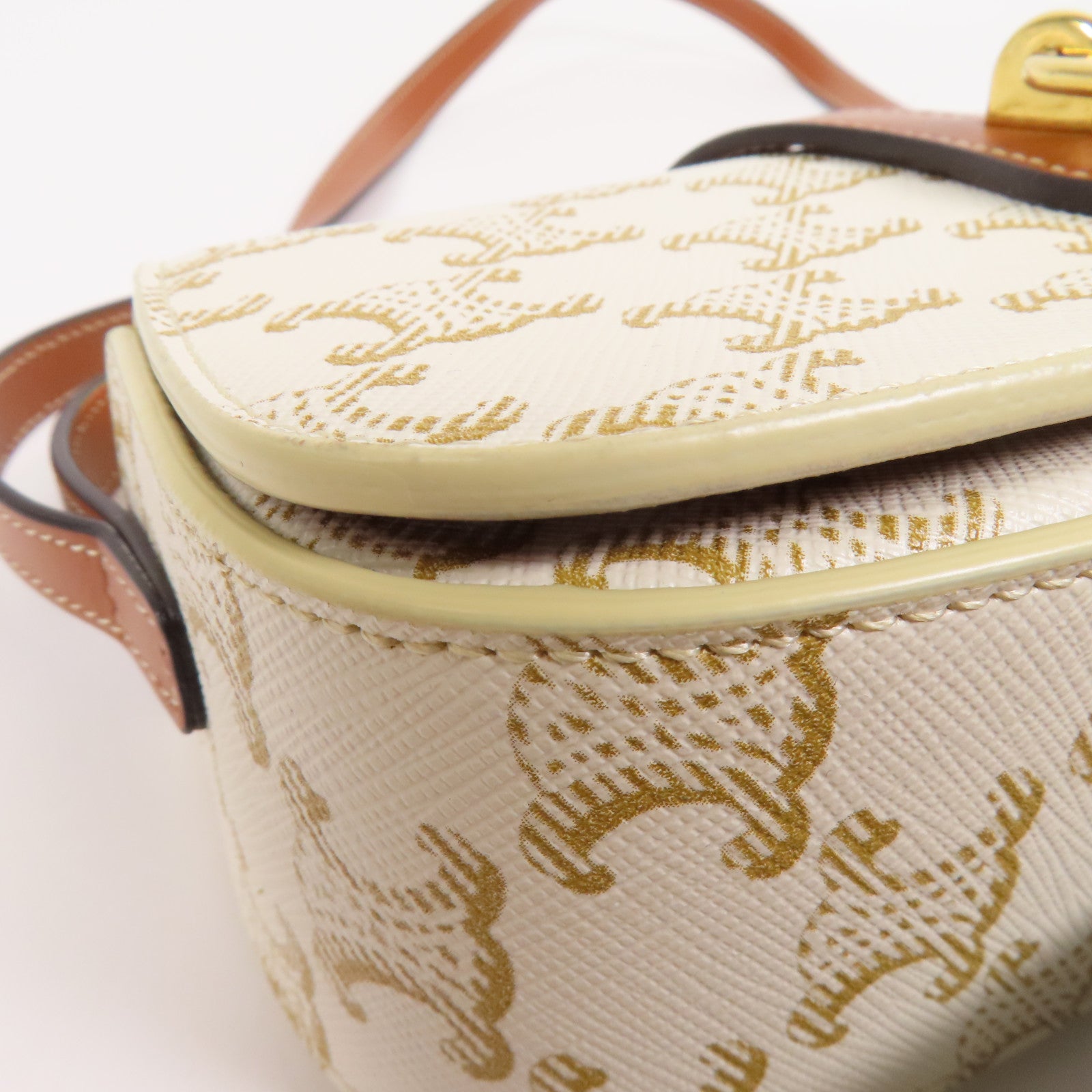 CELINE 塗層帆布Tabou Bag金扣手挽肩背兩用袋