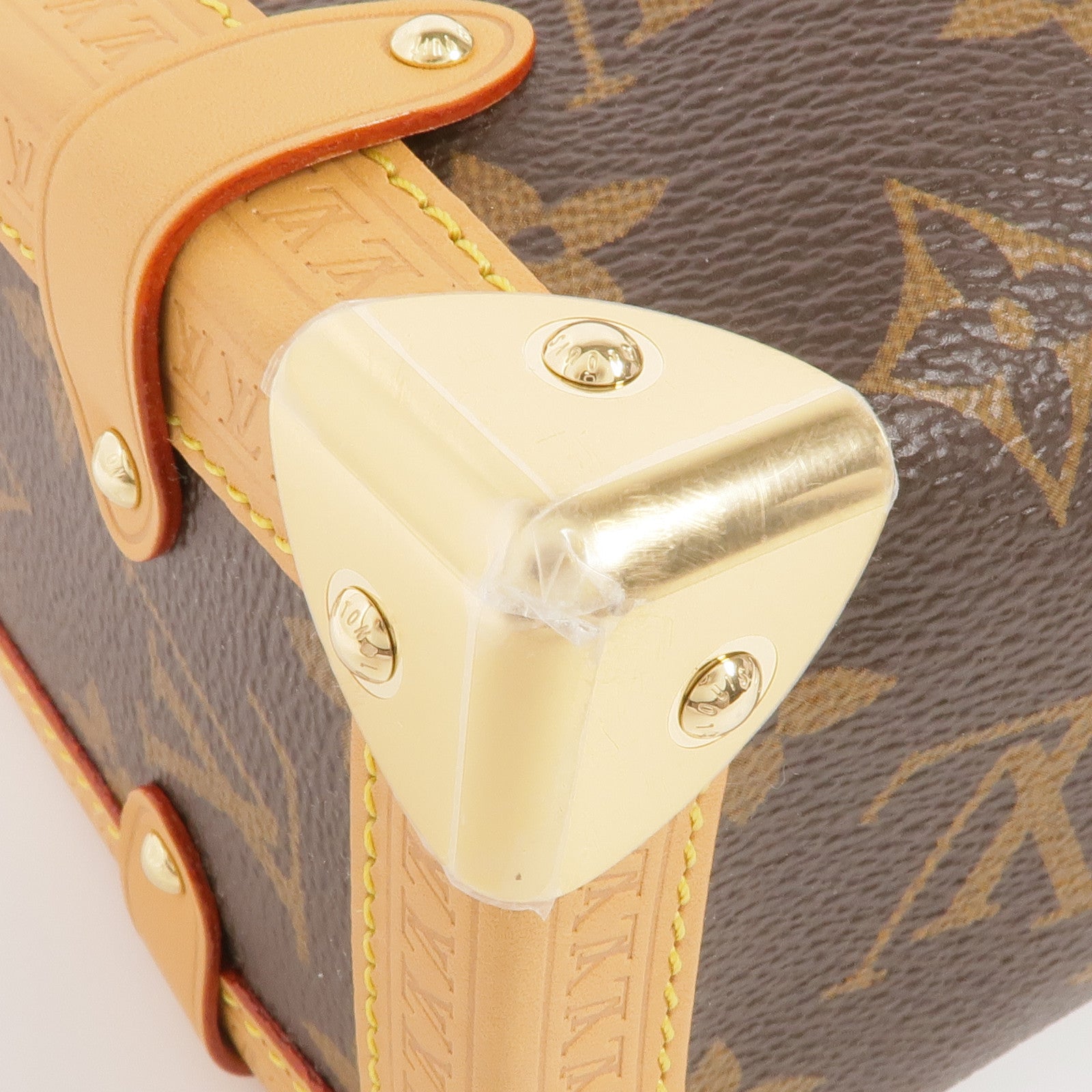 LOUIS VUITTON Monogram Side Trunk金扣手挽肩背兩用袋