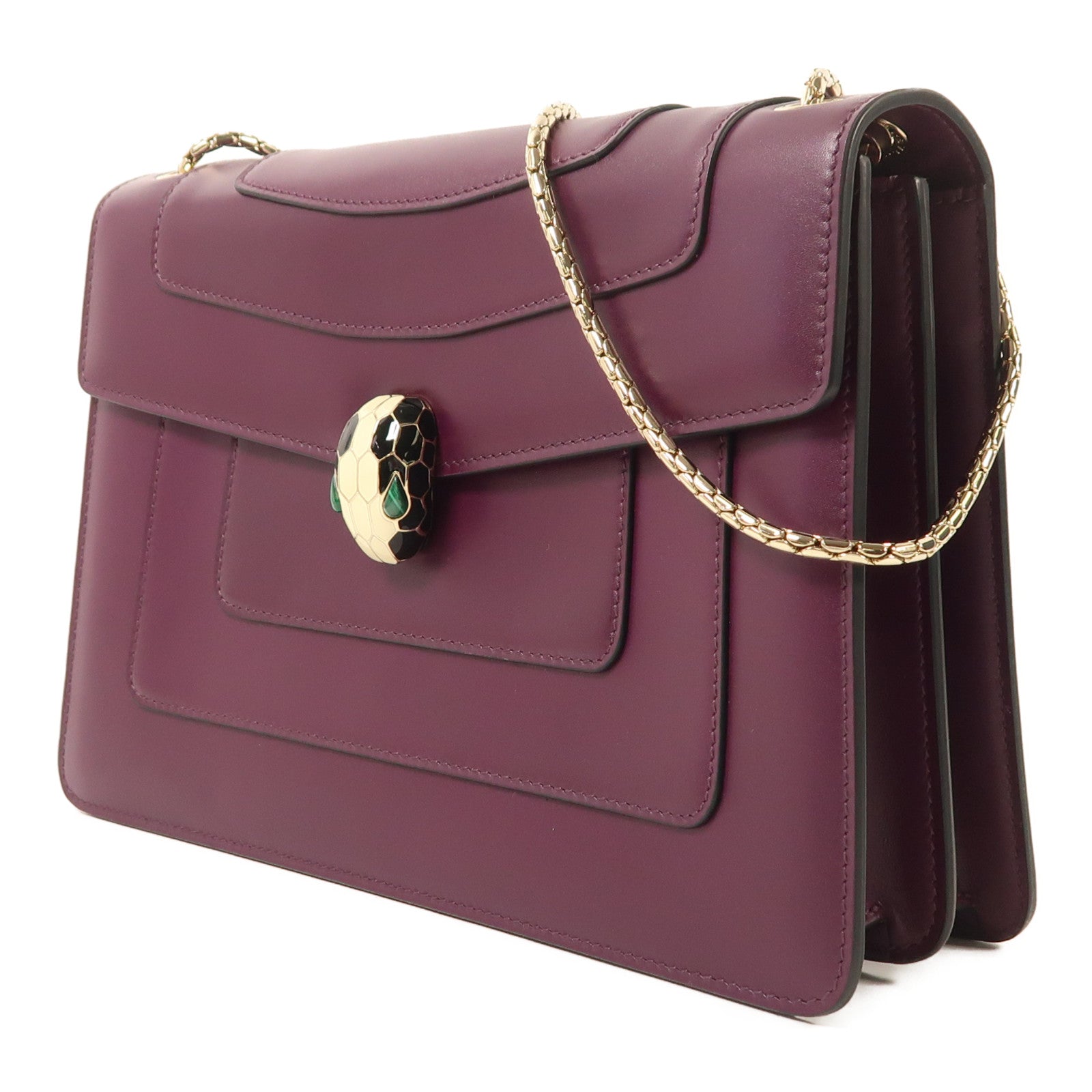 BVLGARI 牛皮皮革Serpenti Forever鏈帶肩背袋