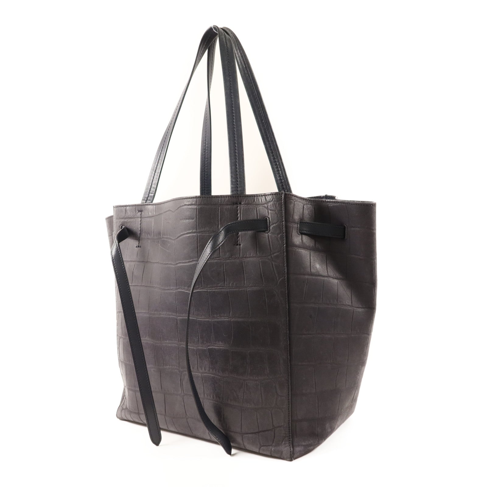 CELINE 牛皮皮革Small Cabas Phantom金扣肩背袋