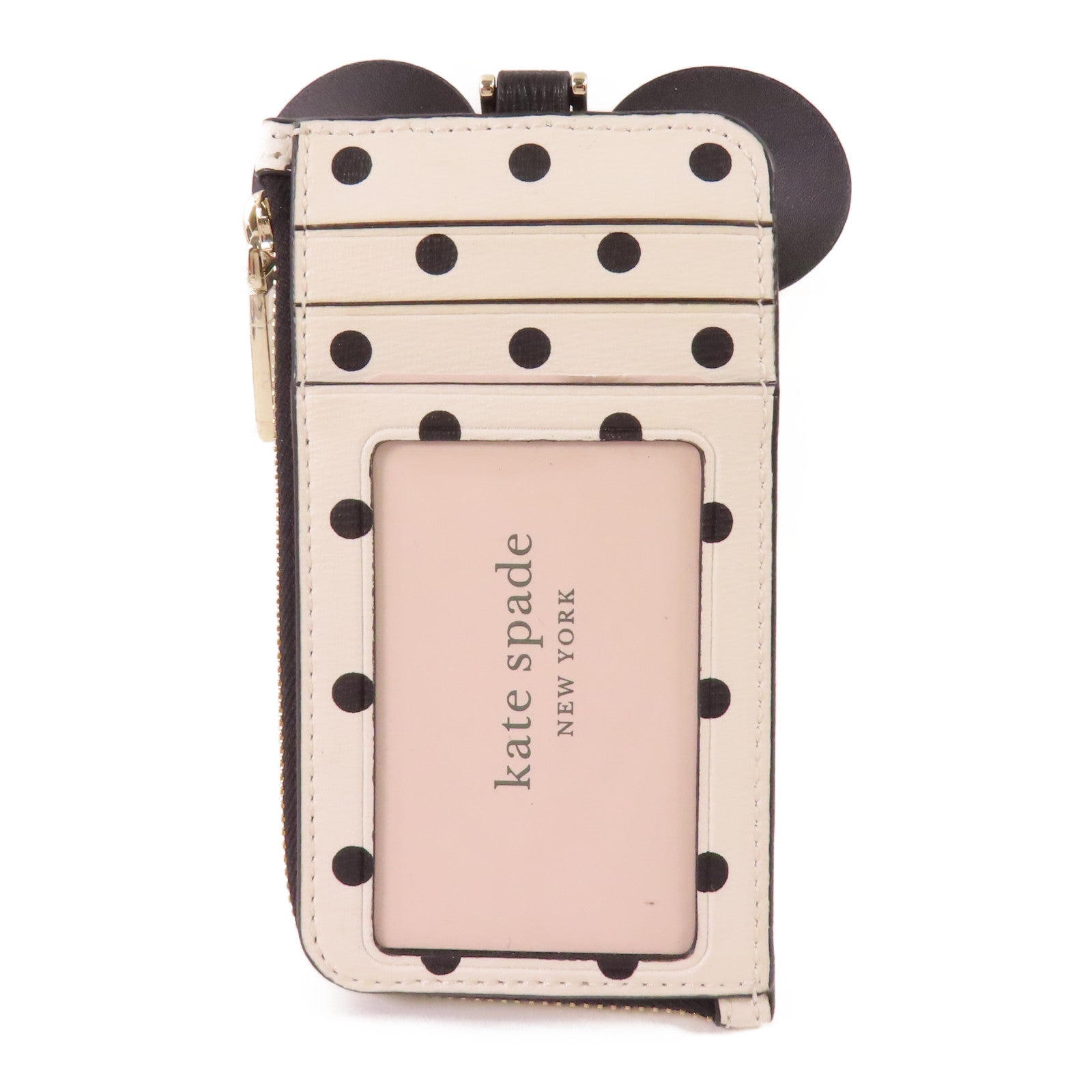 Kate Spade 牛皮皮革Card Case銀扣卡片套