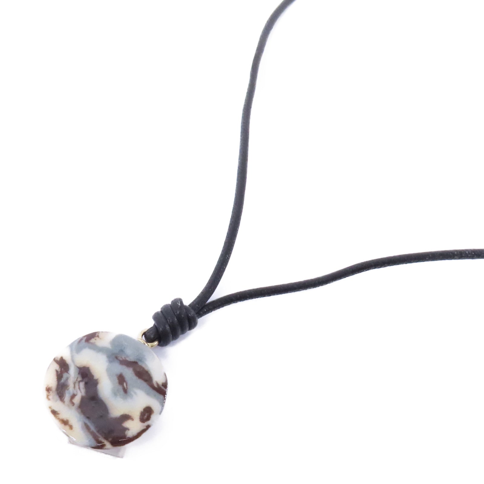 Chloe 石頭/皮革Stone Necklace項鍊灰色/米色/黑色