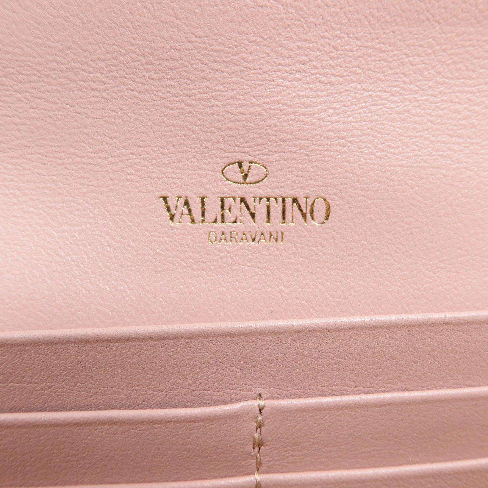 Valentino 牛皮皮革Rockstud Wristlet Wallet長錢包