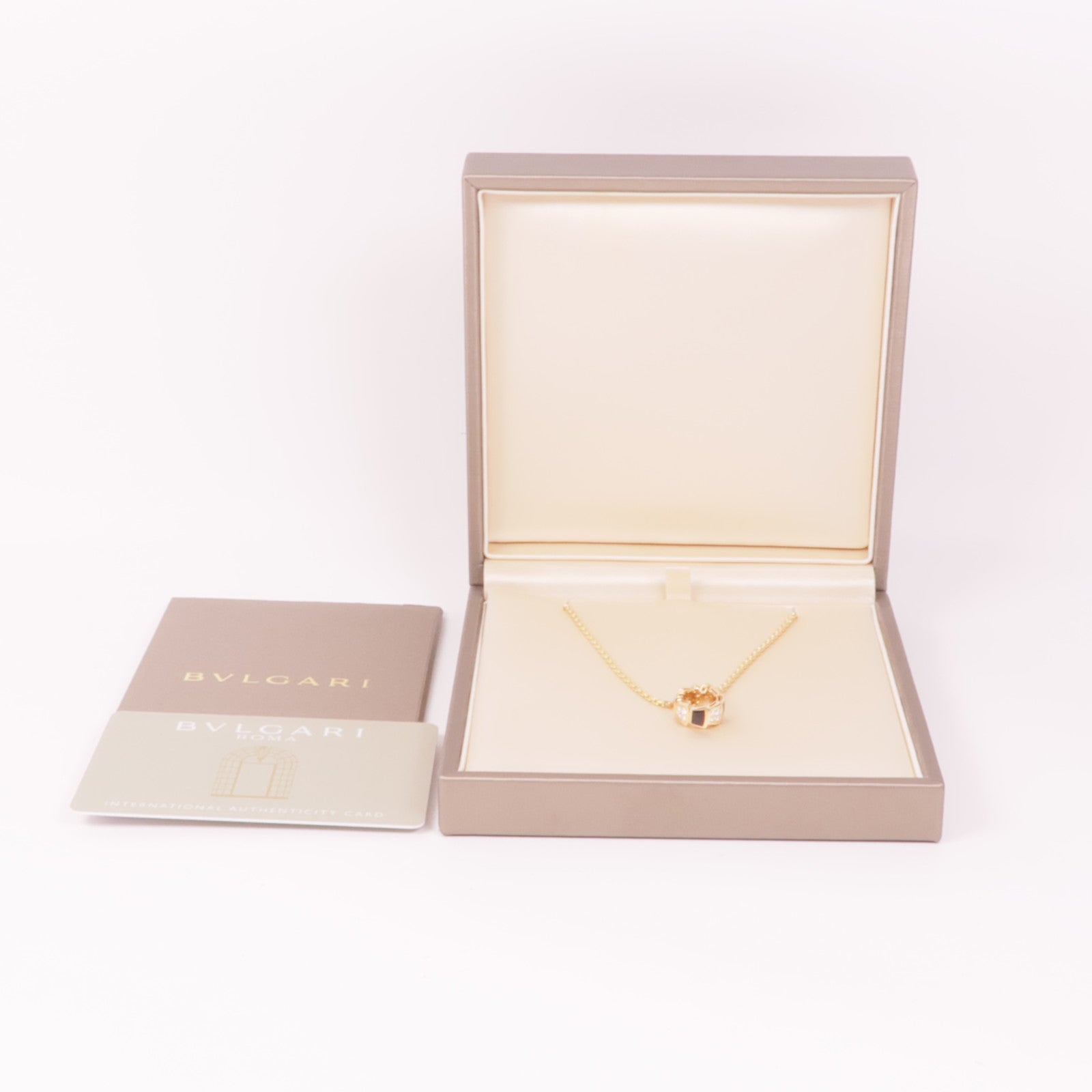 BVLGARI 18K玫瑰金Serpenti Viper Necklace縞瑪瑙/鑽石項鍊