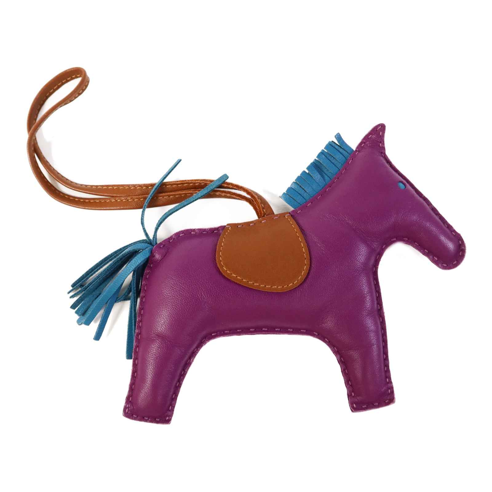 HERMES Milo皮革Rodeo GM掛飾Anemone