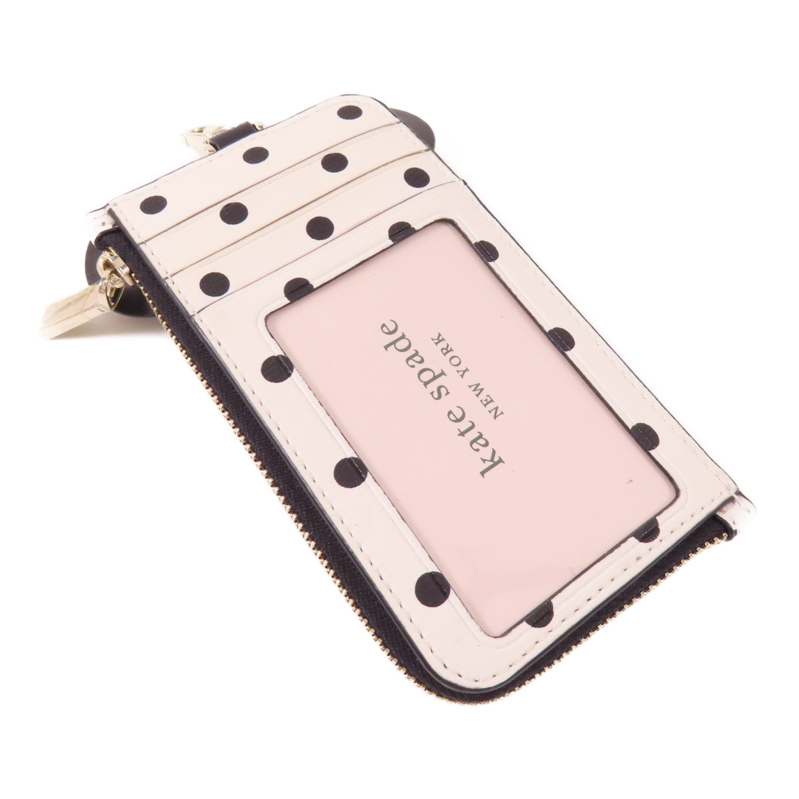 Kate Spade 牛皮皮革Card Case銀扣卡片套